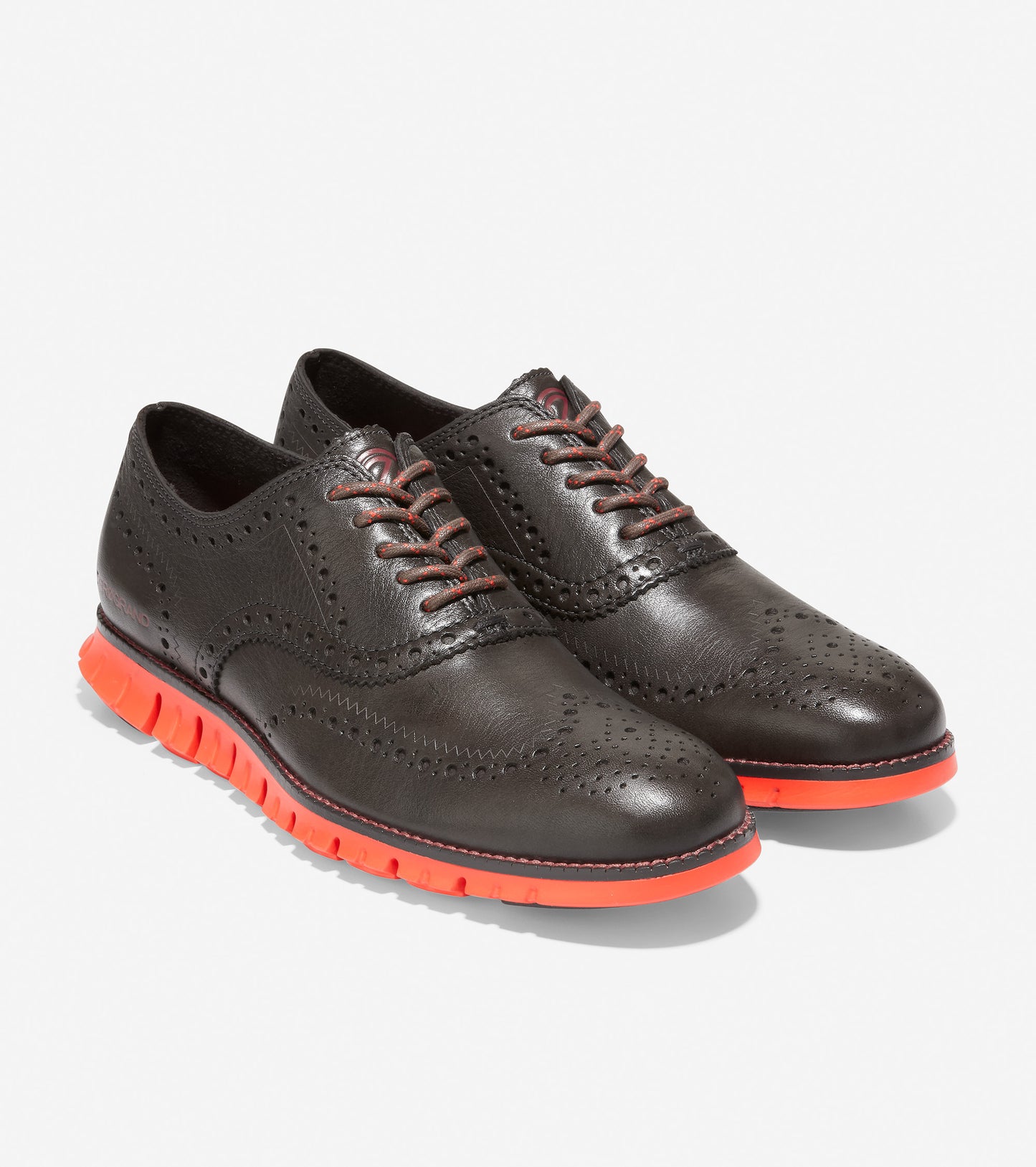ZERØGRAND Wingtip Oxford-C34041-Wren Brown-Blood Orange