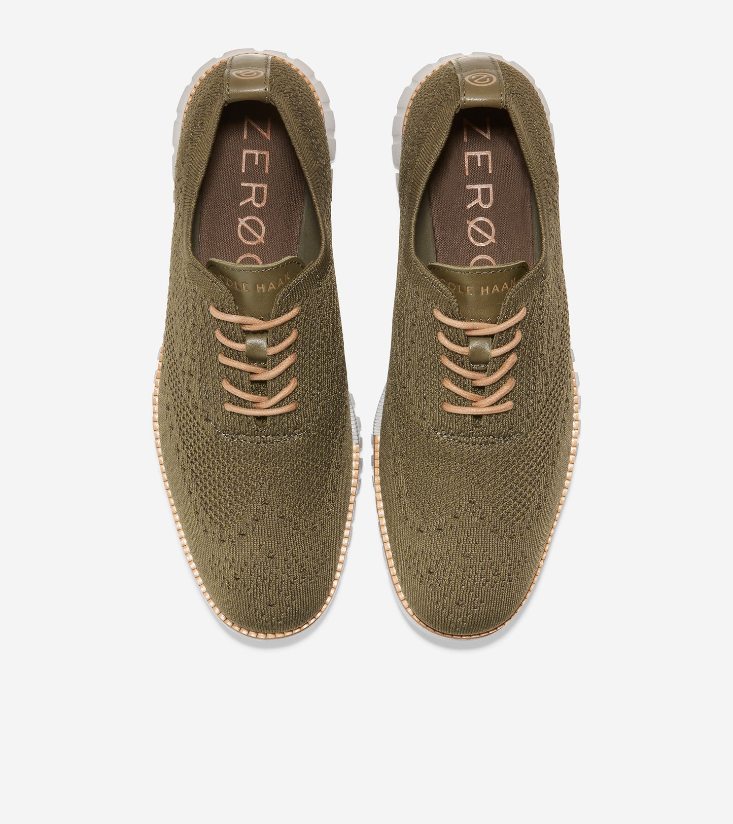 zerogrand stitchlite oxford-C35369-Dark Olive Twisted Knit/Paloma