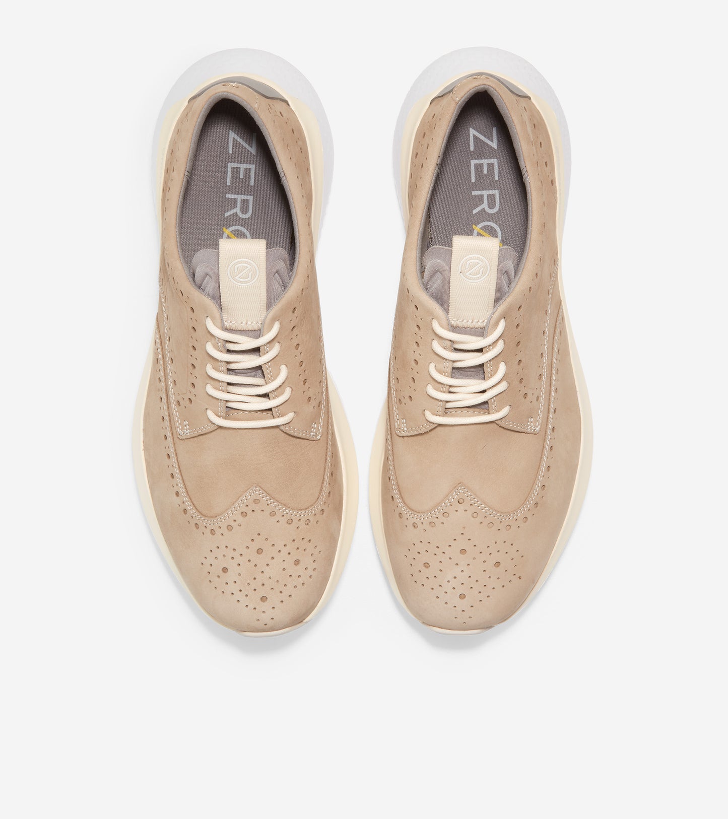 ZERØGRAND Changepace Wingtip Sneaker-c35821-Birch Nubuck