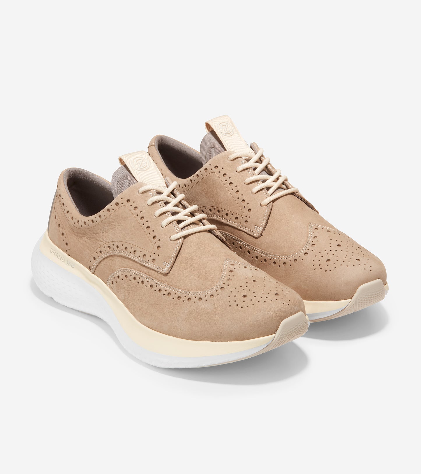 ZERØGRAND Changepace Wingtip Sneaker-c35821-Birch Nubuck