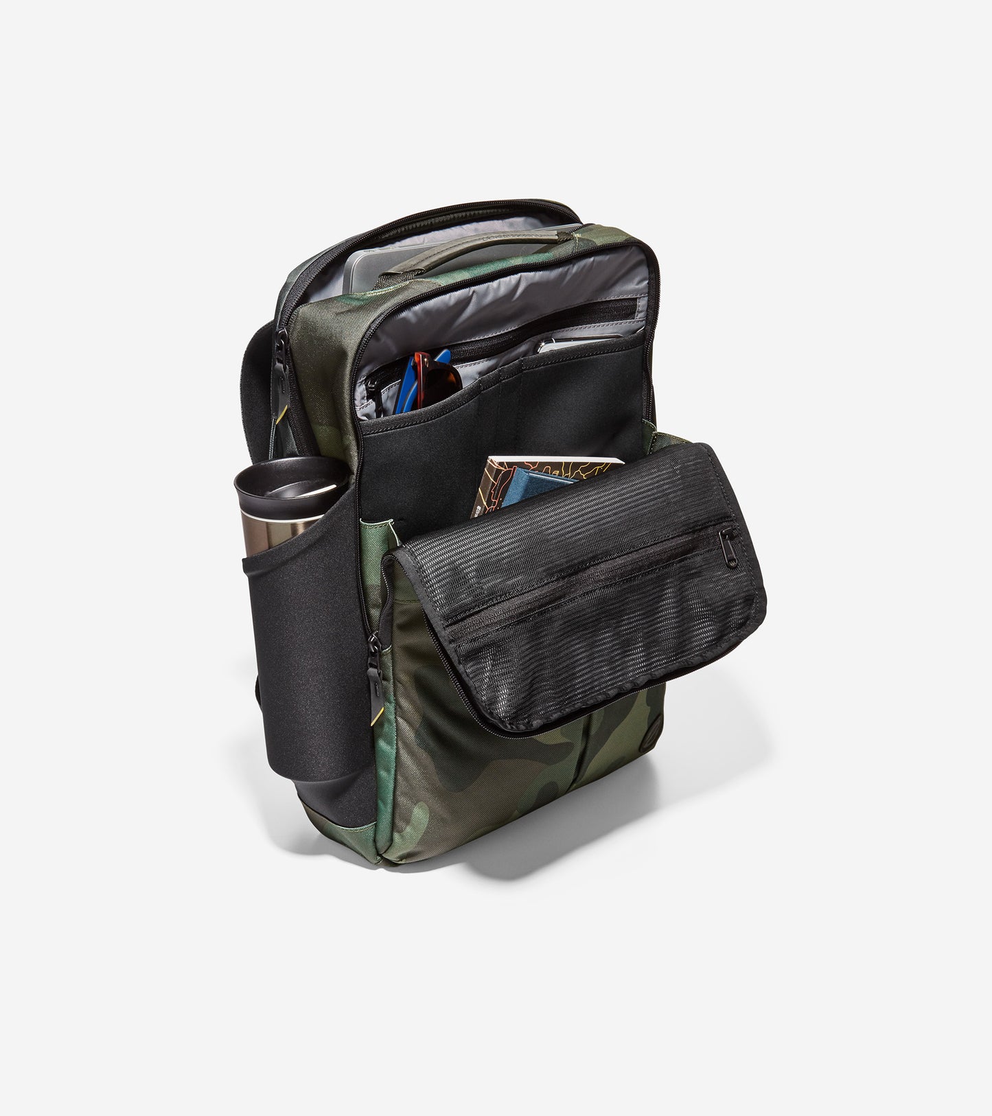 ColeHaan-ZERØGRAND Slim Convertible Backpack-f11677-Black Olive Camo