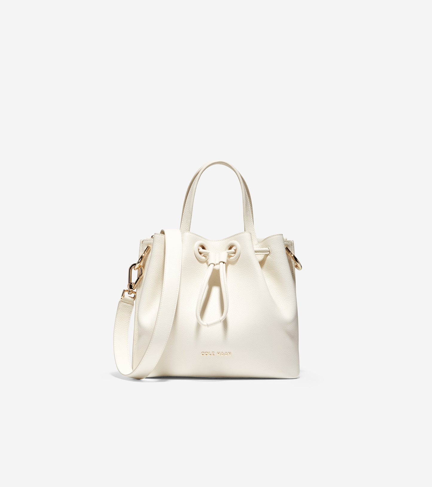 ColeHaan-Small Bucket Bag -u04442-Ivory