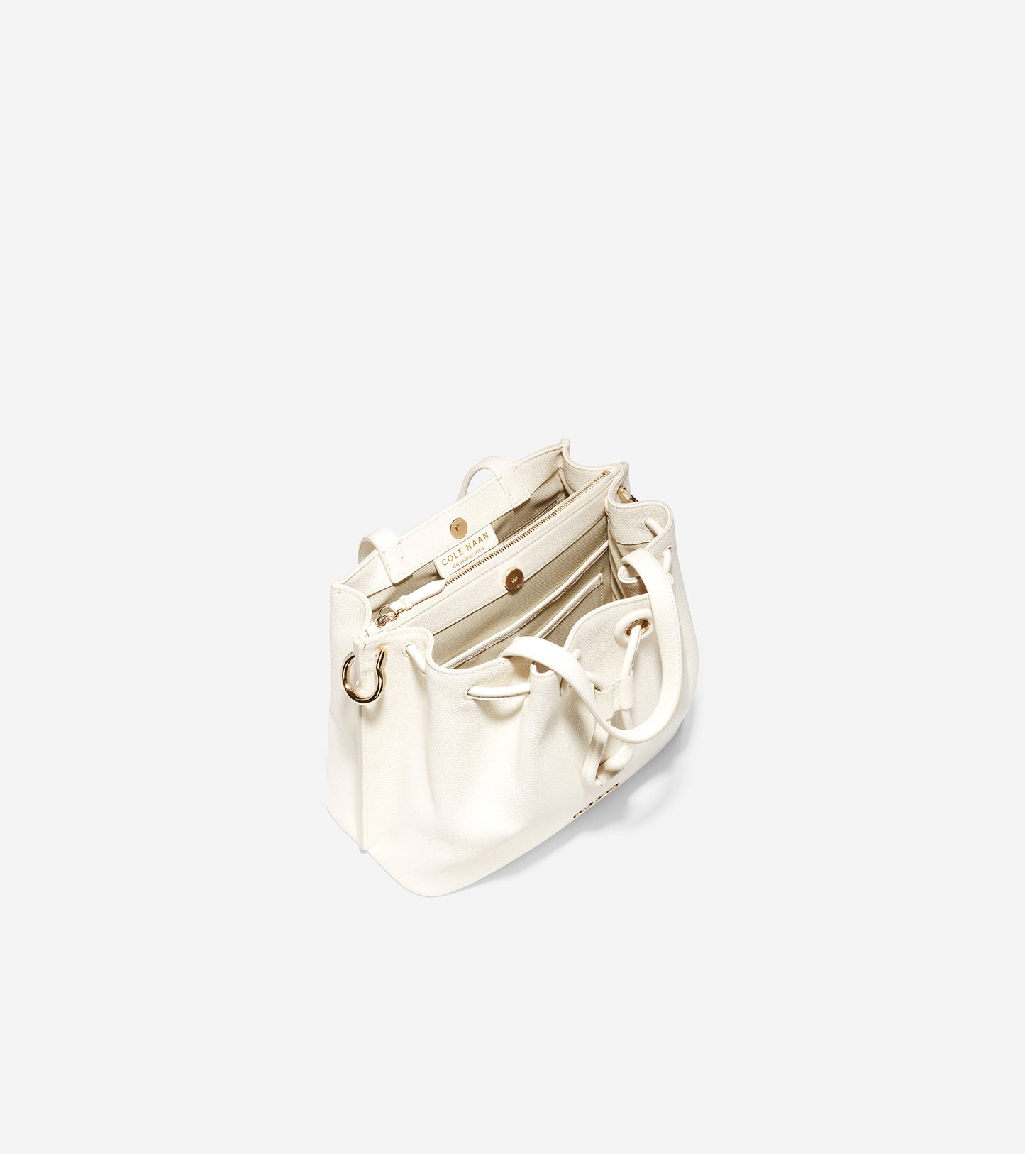 ColeHaan-Small Bucket Bag -u04442-Ivory