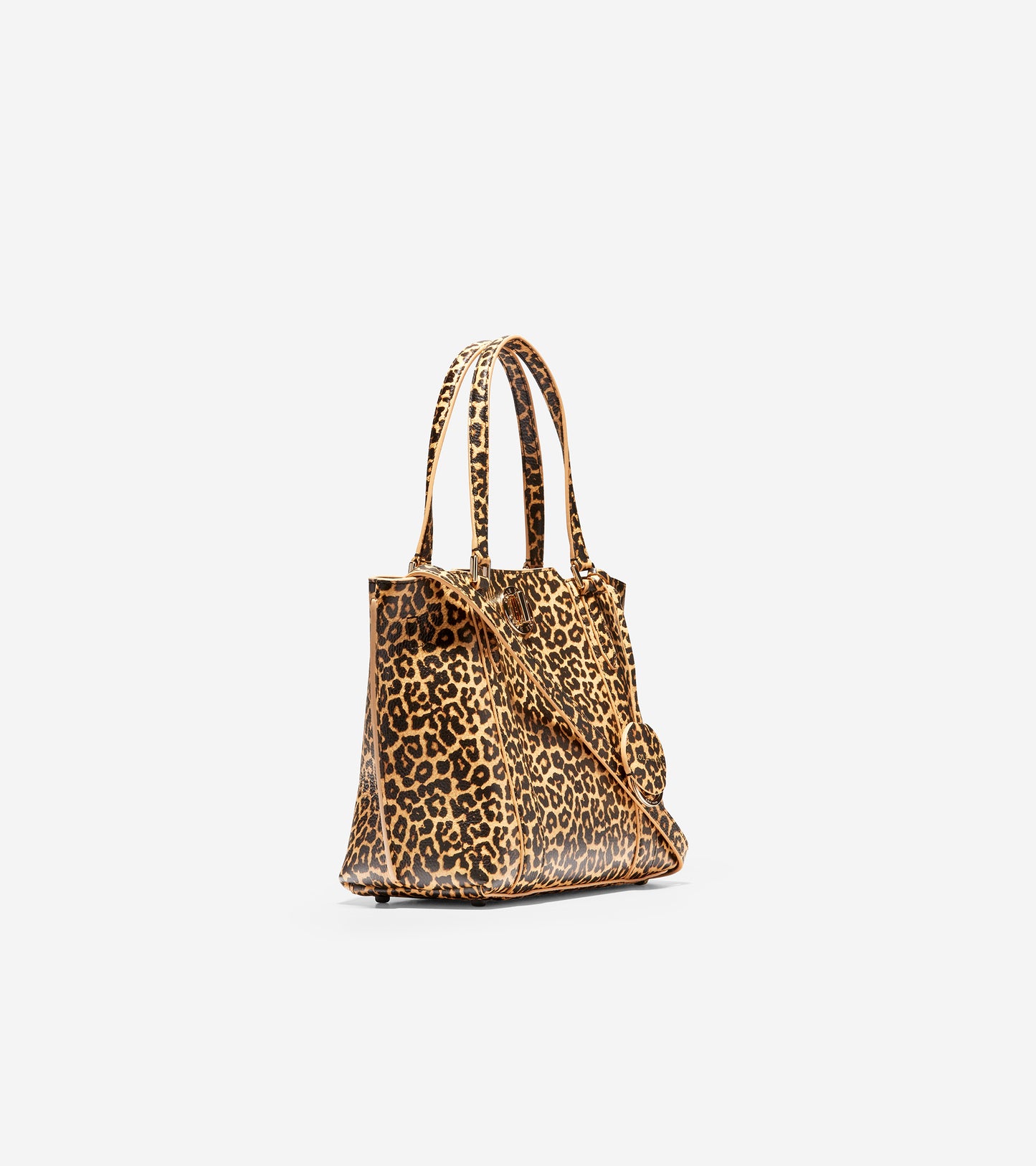ColeHaan-Small Turnlock Tote-u04699-Leopard Print