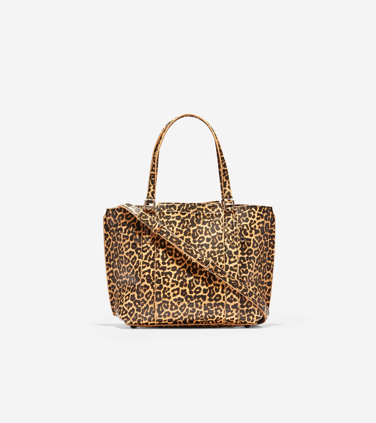 ColeHaan-Small Turnlock Tote-u04699-Leopard Print