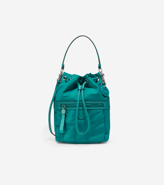 ColeHaan-Nylon Drawstring Crossbody-u05148-Deep Lake