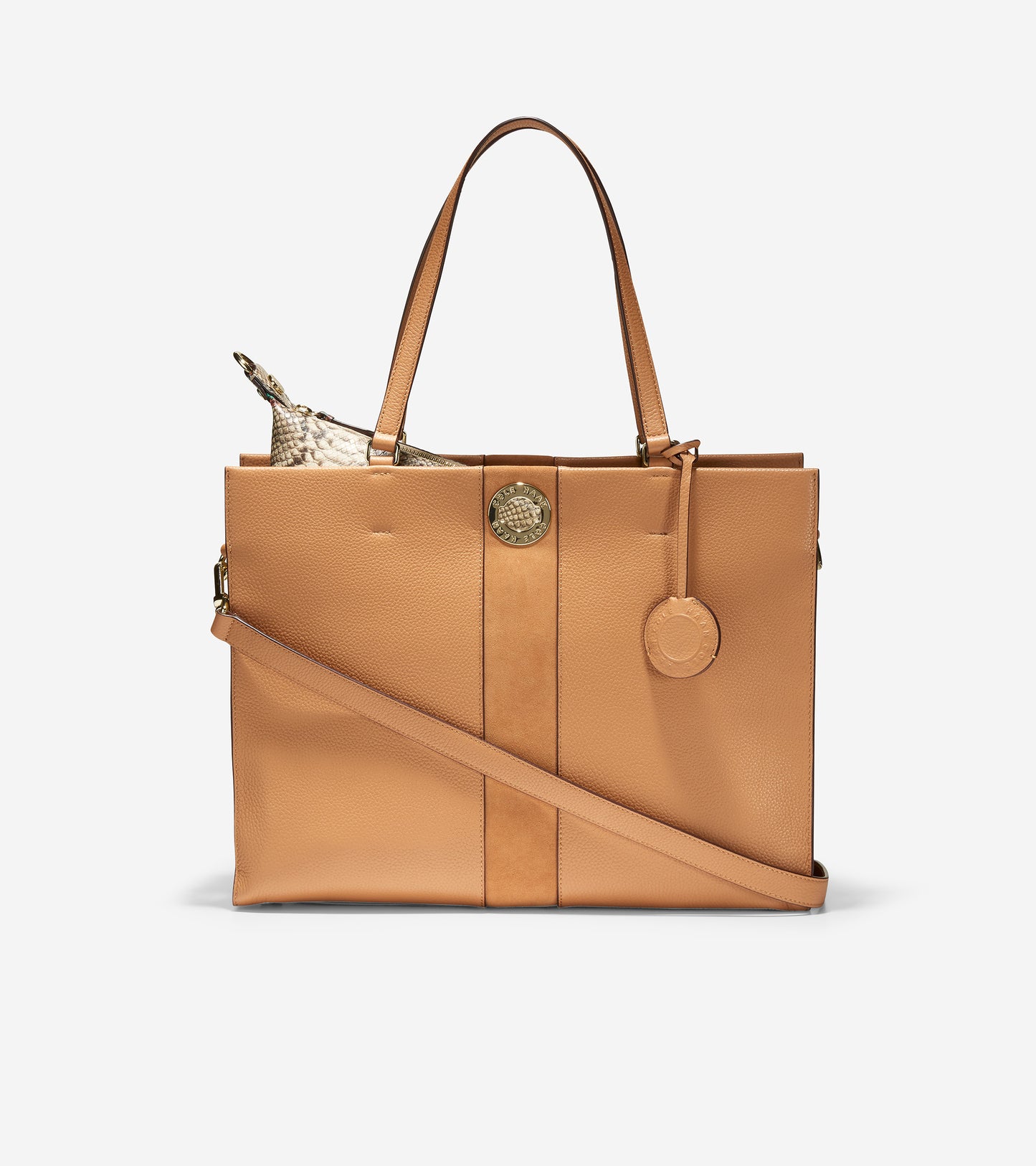 ColeHaan-Turnlock 3-in-1 Tote-u05242-Pecan-Snake Print