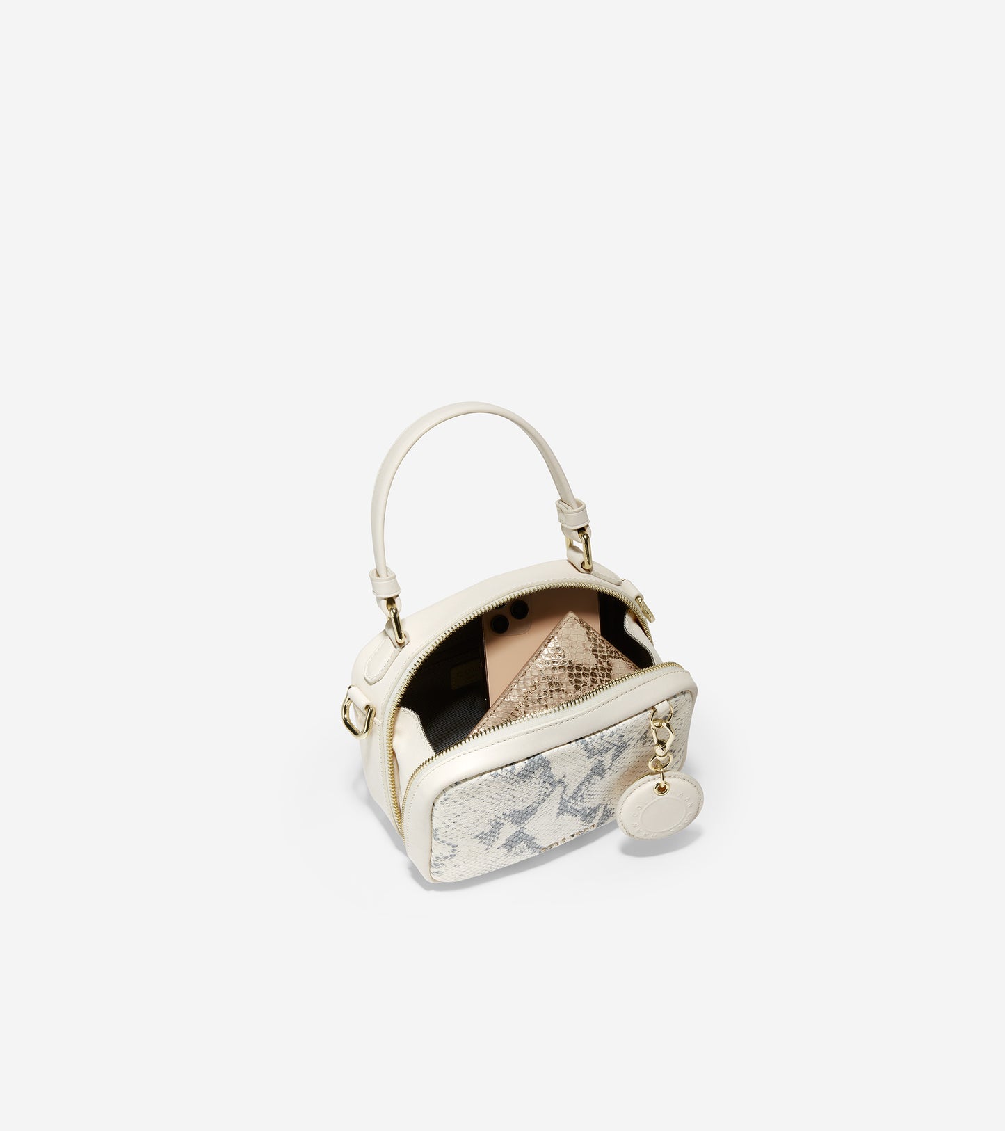 ColeHaan-Mini Boston Bag-u05358-Ivory Roccia