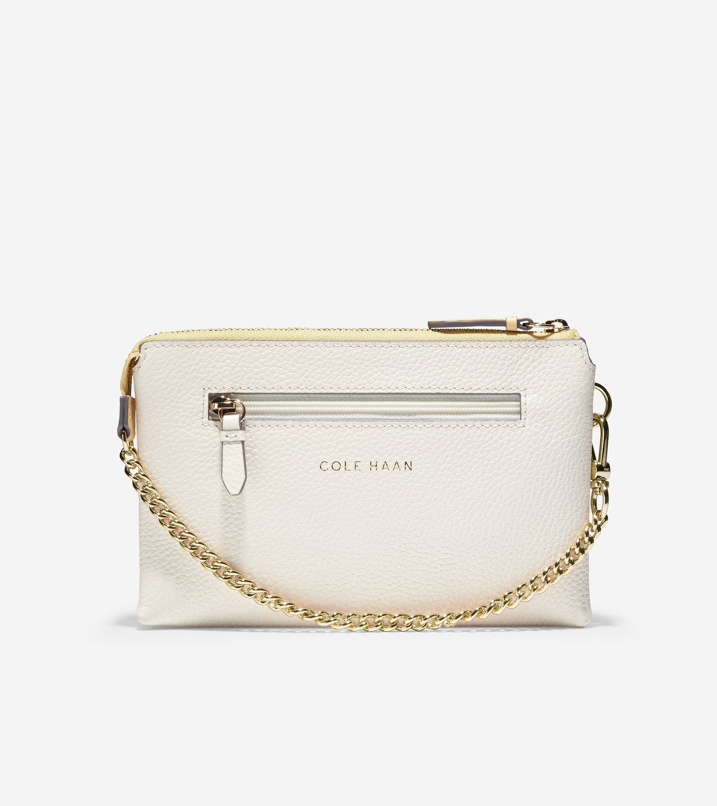 ColeHaan-Double Gusset Pouch-u05365-Golden Haze-Ivory Roccia