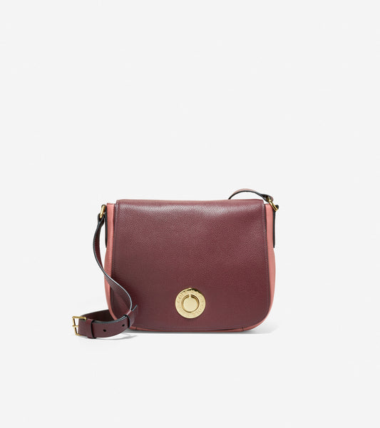 U05757-Flap Crossbody-Black Garnet