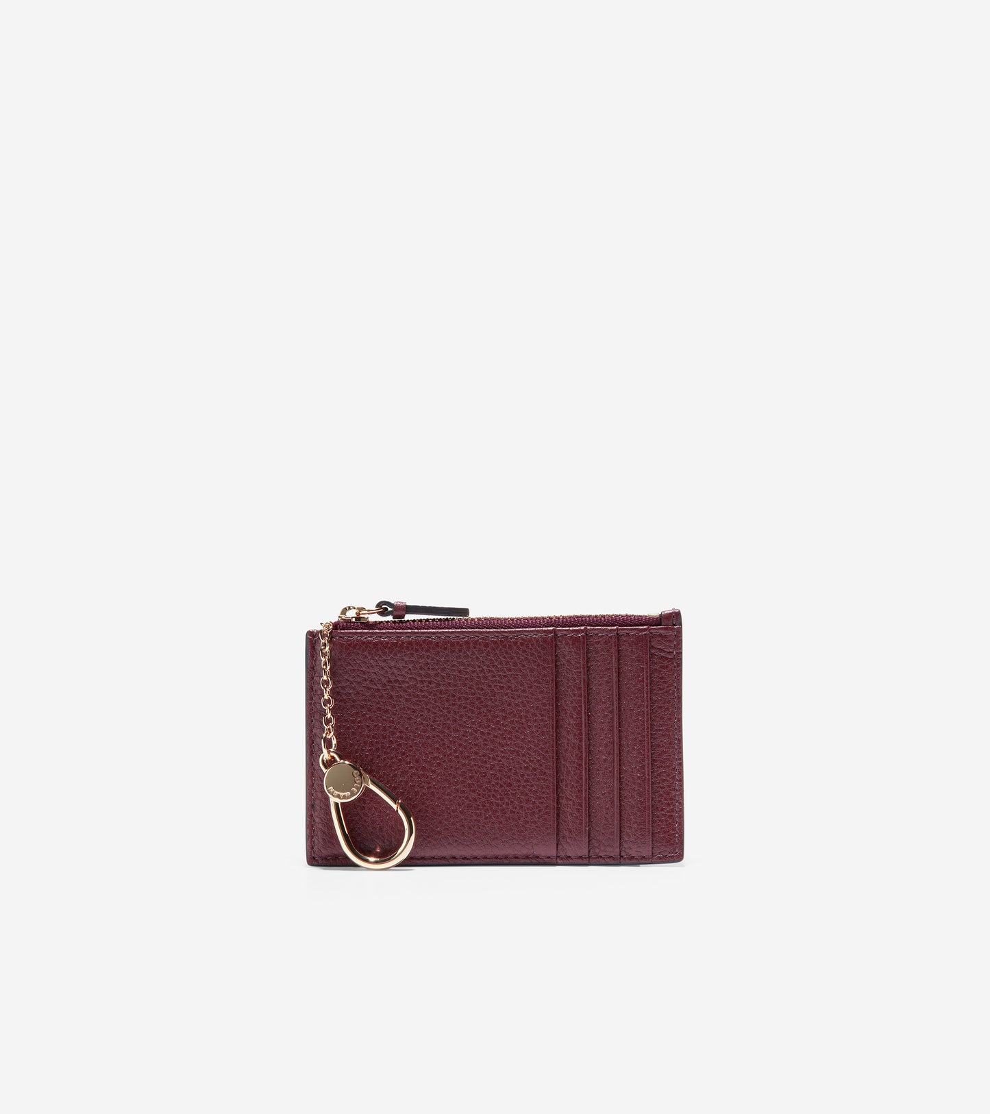 U05799-Card Case With Zip-Black Garnet