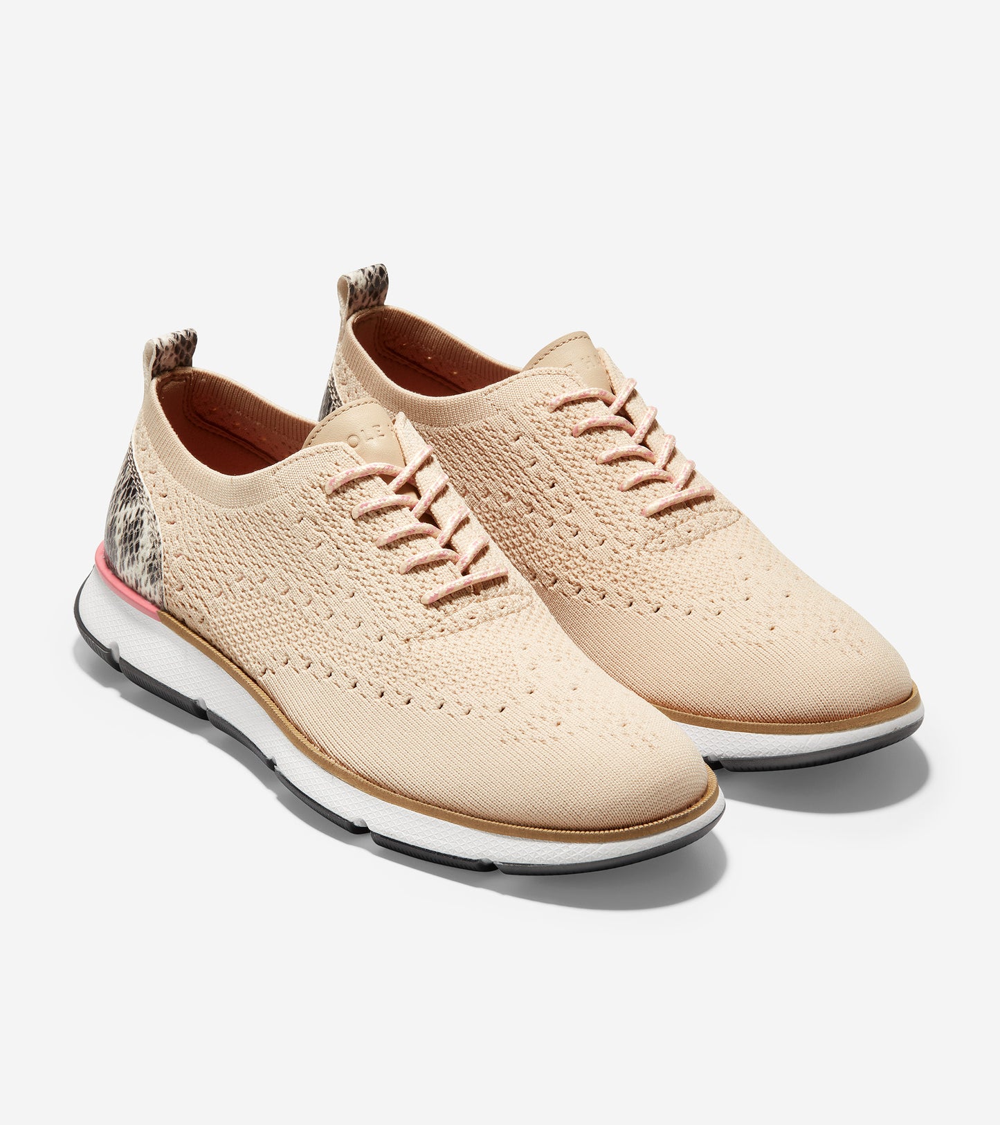 ColeHaan-4.ZERØGRAND Oxford-w24233-Ch Oat Knit / Naga Snake Heel Overlay / Ch New Rose Heel Clip / Natural Welt/ Ivory Midsole
