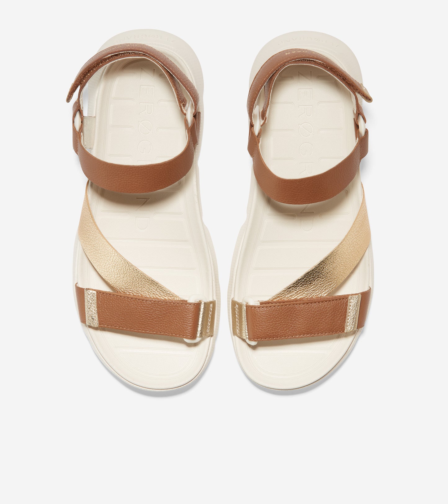 w25965-4.ZERØGRAND Strappy Sandal-Honey-Metallic Gold