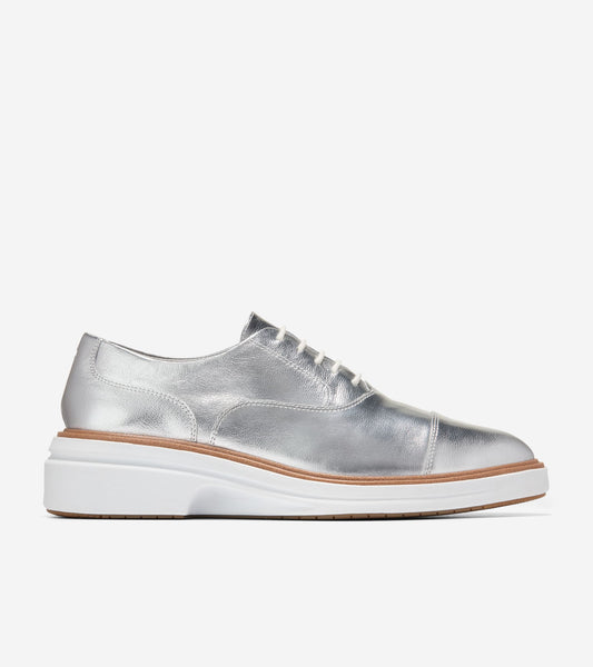 W37726:SILVER METALLIC LEATHER / WHITE