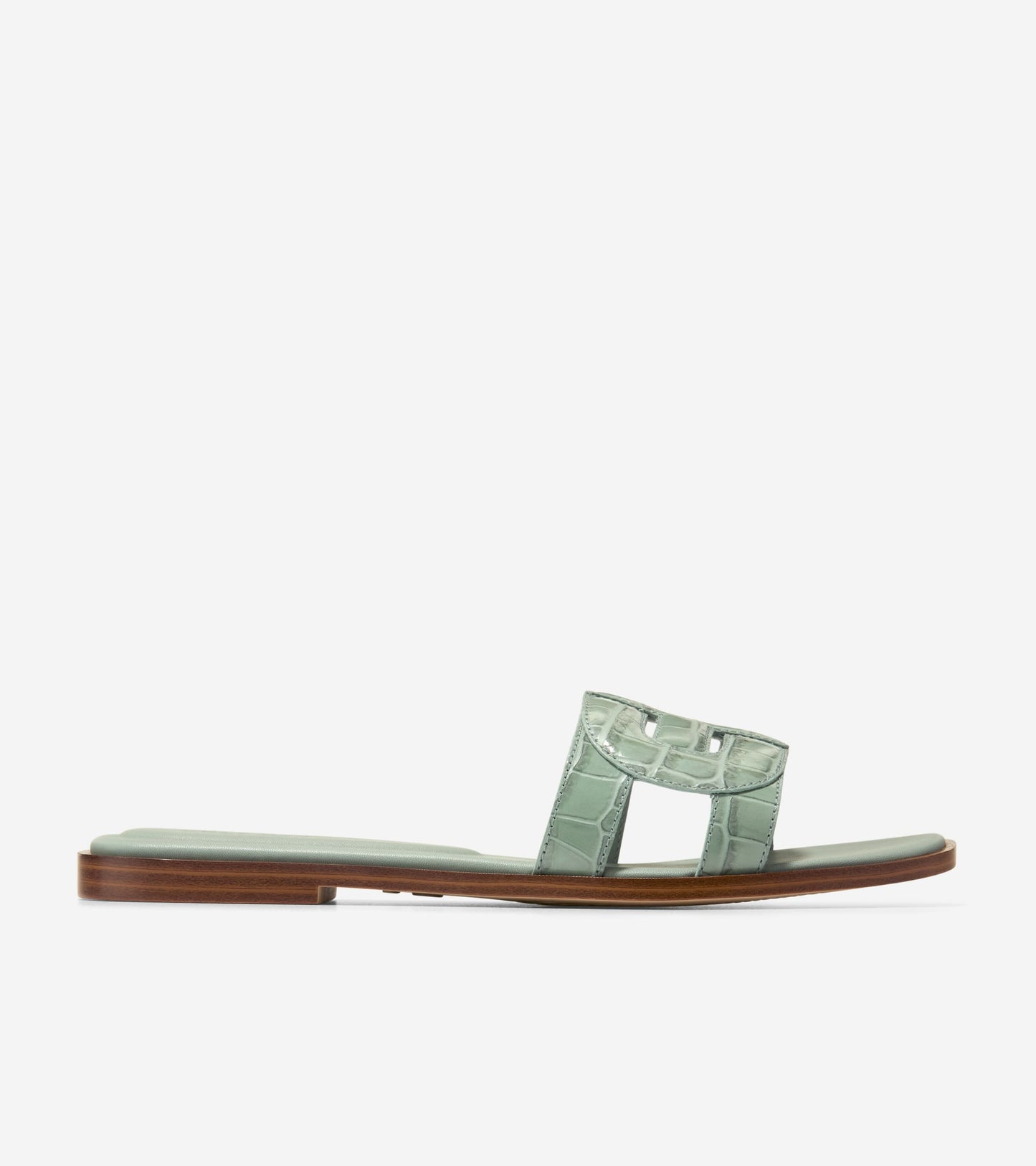 W37014:LILY PAD CROC PRINT LEATHER