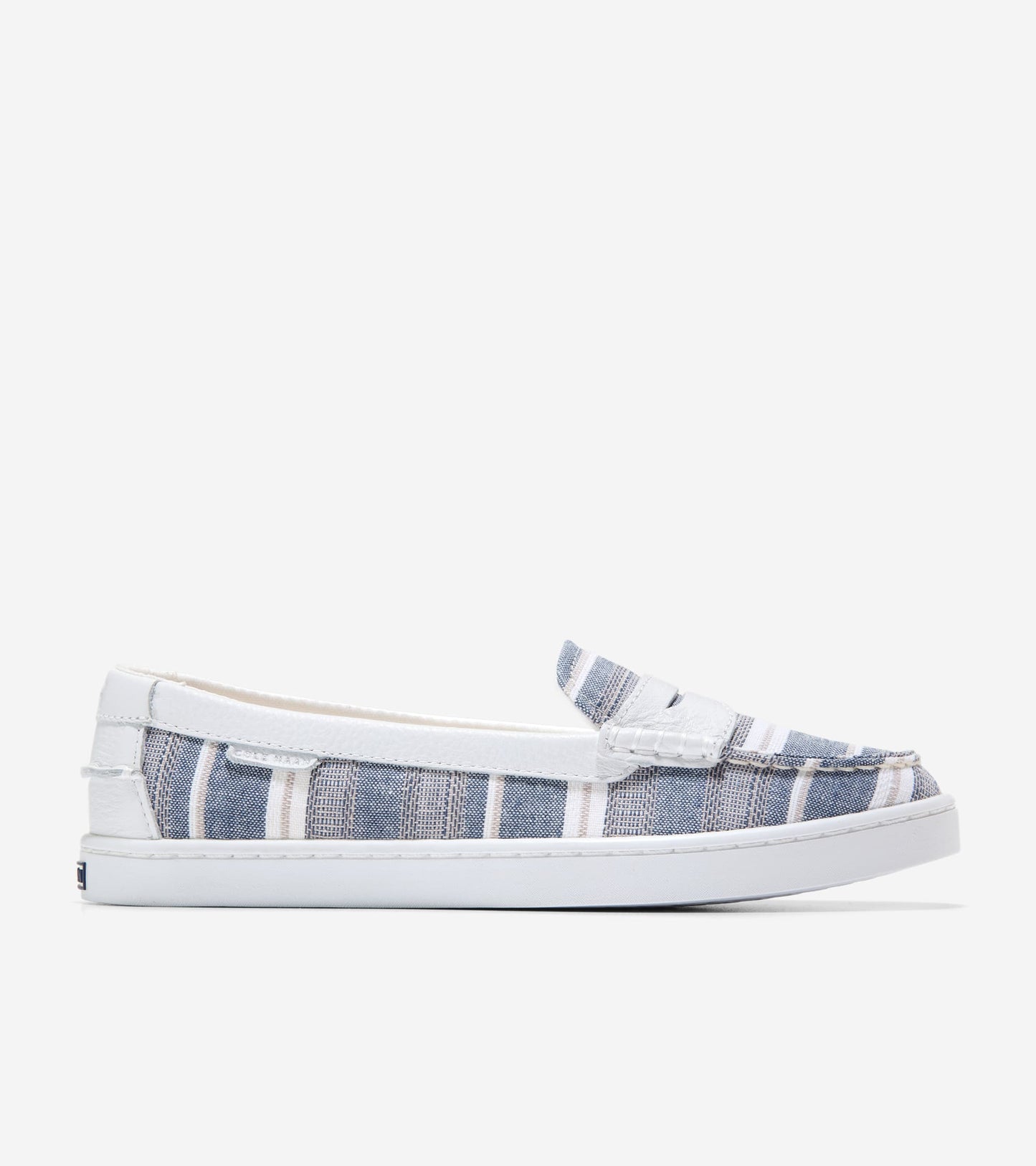 W31190:BLUE/IVORY STRIPE CANVAS/WHITE