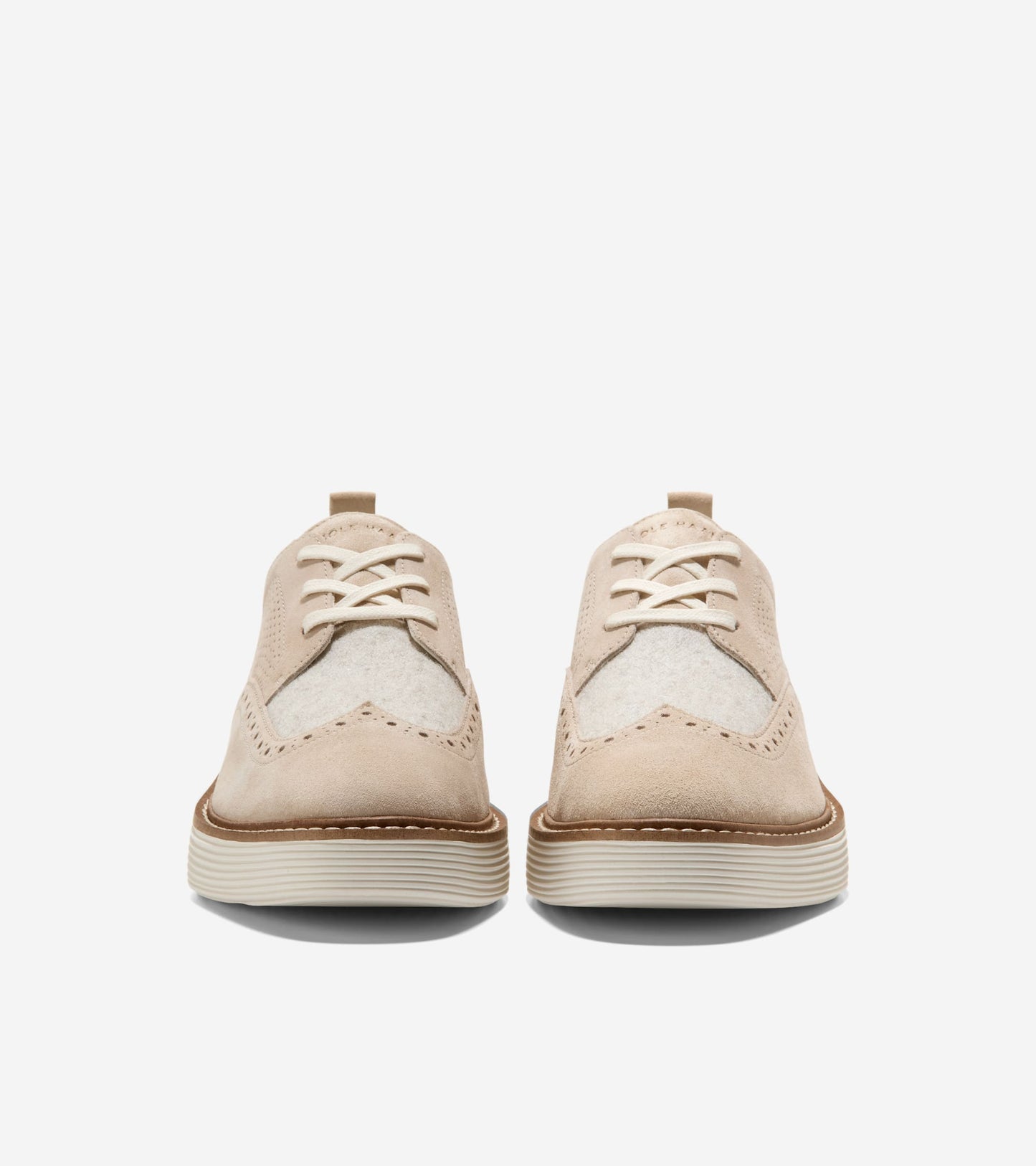 W34813:CH LT SESAME SUEDE/NATURAL WOOL/IVORY