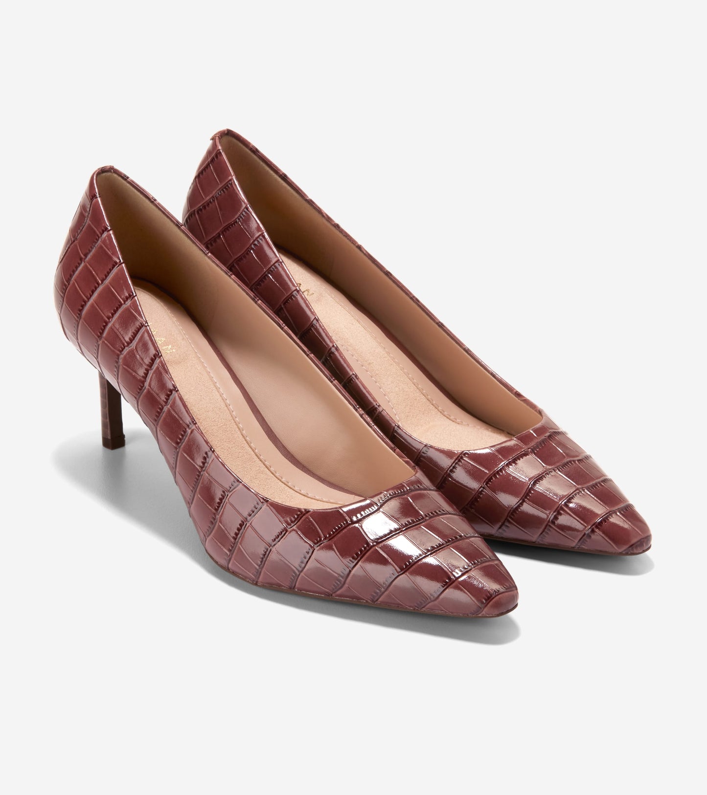 W36033:CH MAHOGANY CROC PRINT LEATHER