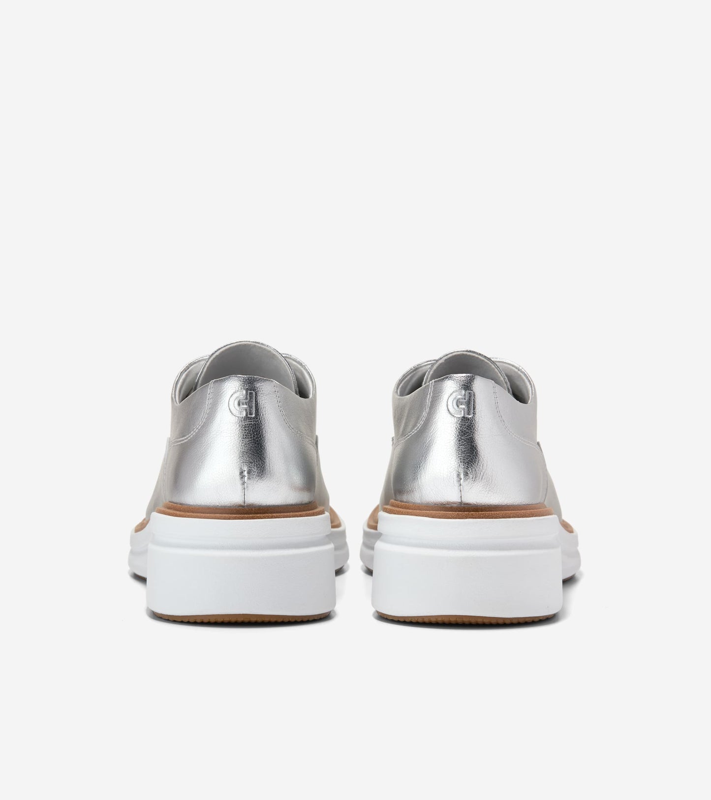 W37726:SILVER METALLIC LEATHER / WHITE