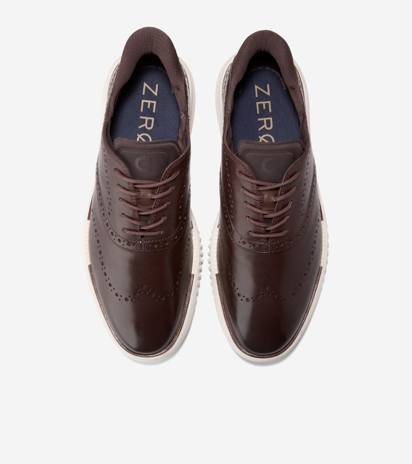 Men's 2.ZERØGRAND EVO Wingtip Quick-On Oxfords - Style C42847 - Angle D