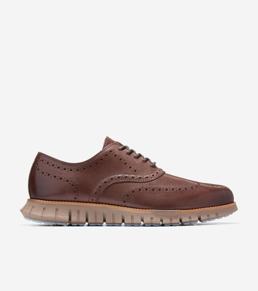 Men's ZERØGRAND Remastered Wingtip Oxfords - Style C45383 - Angle A