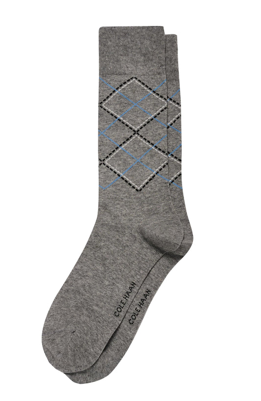 Chm251Dr02001-Men's 1PK Argyle Dress Crew-Medium Grey Heather