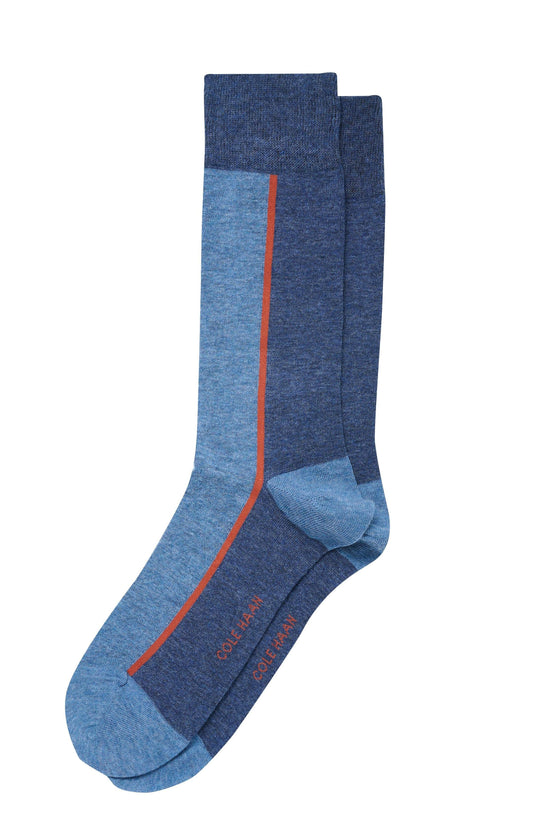 Chm253Dr08002-Men's 1PK Clocking Dress Crew-Dark Denimi Heahter