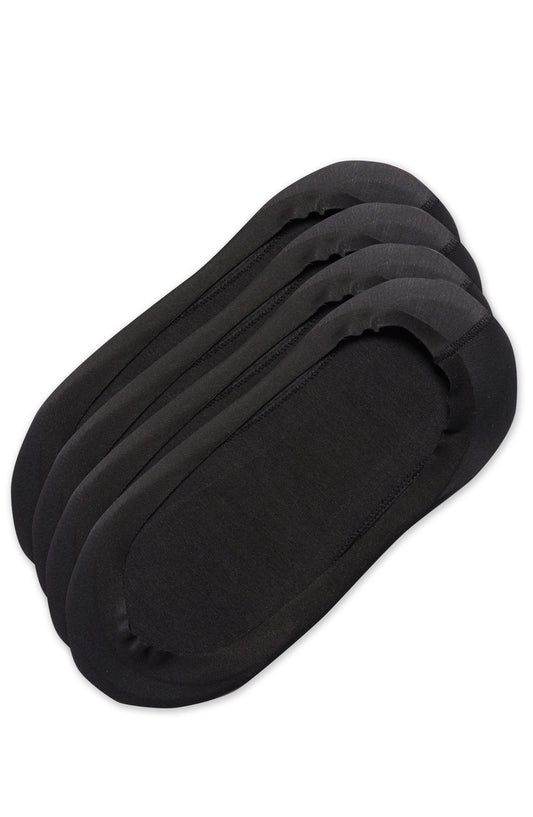 Chw201Ln76001-Women's 2PK Laser Cut No Show Liner-Black