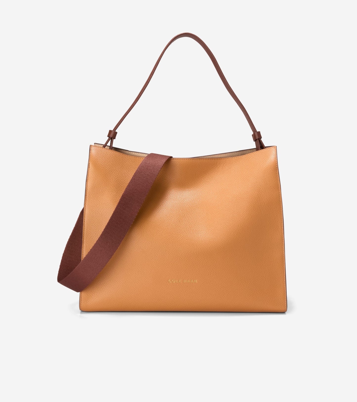 Women's Carryall Leather Shoulder Bag - Style U07629 - Angle A
