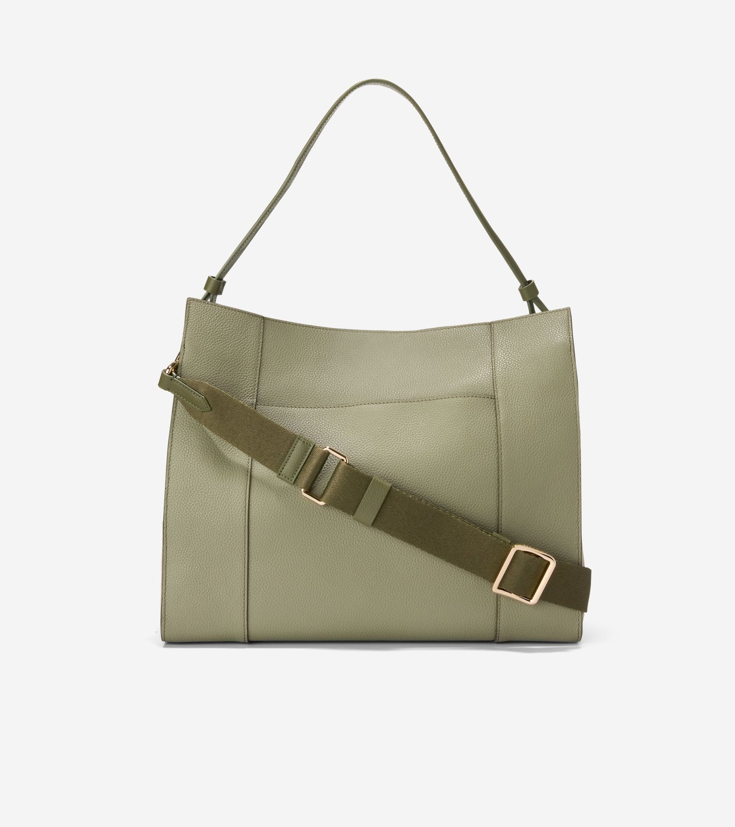 Women's Carryall Leather Shoulder Bag - Style U07631 - Angle C