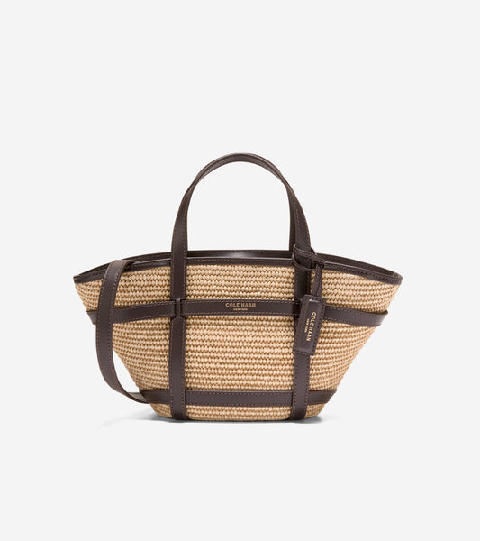 U08158:NATURAL RAFFIA-DARK CHOCOLATE