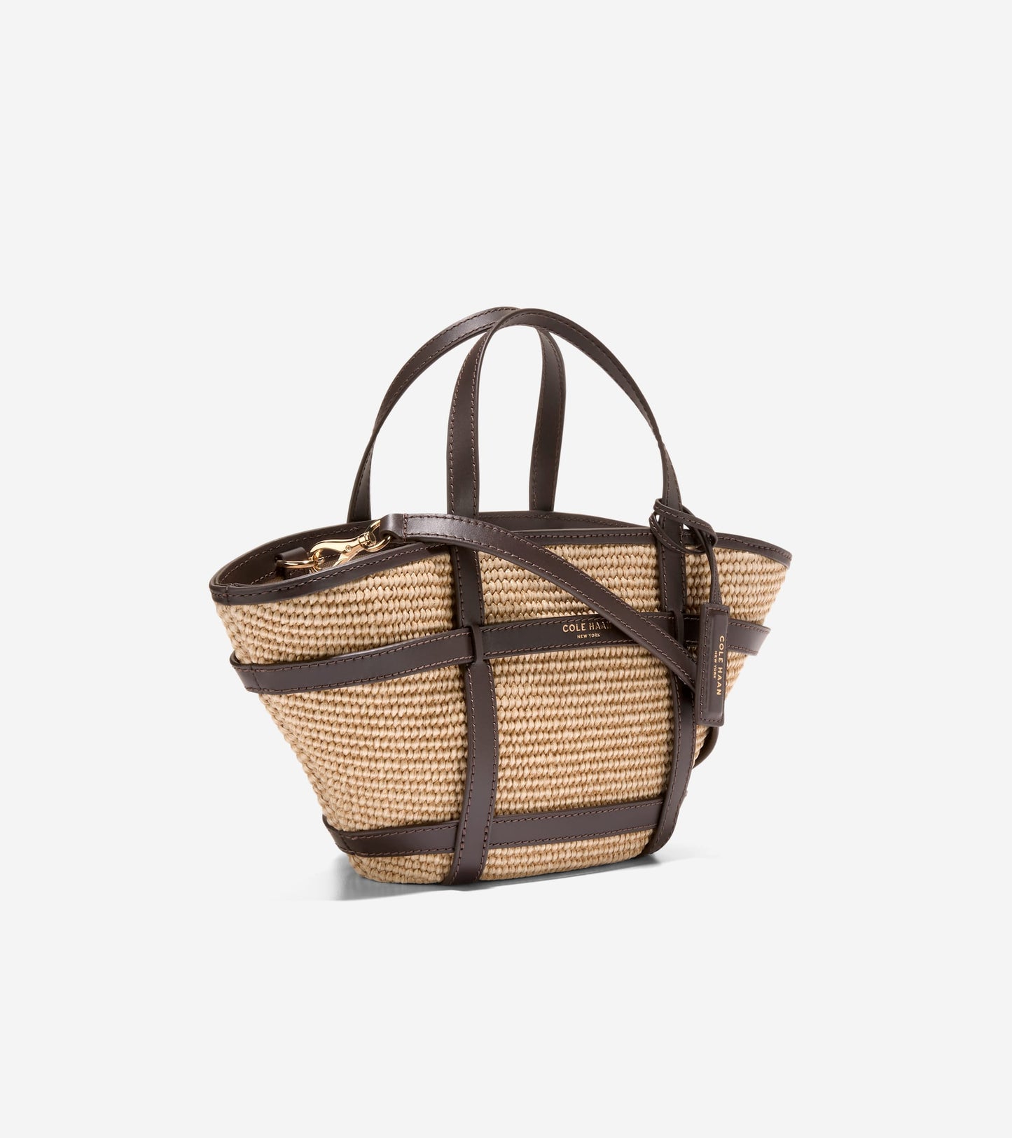U08158:NATURAL RAFFIA-DARK CHOCOLATE