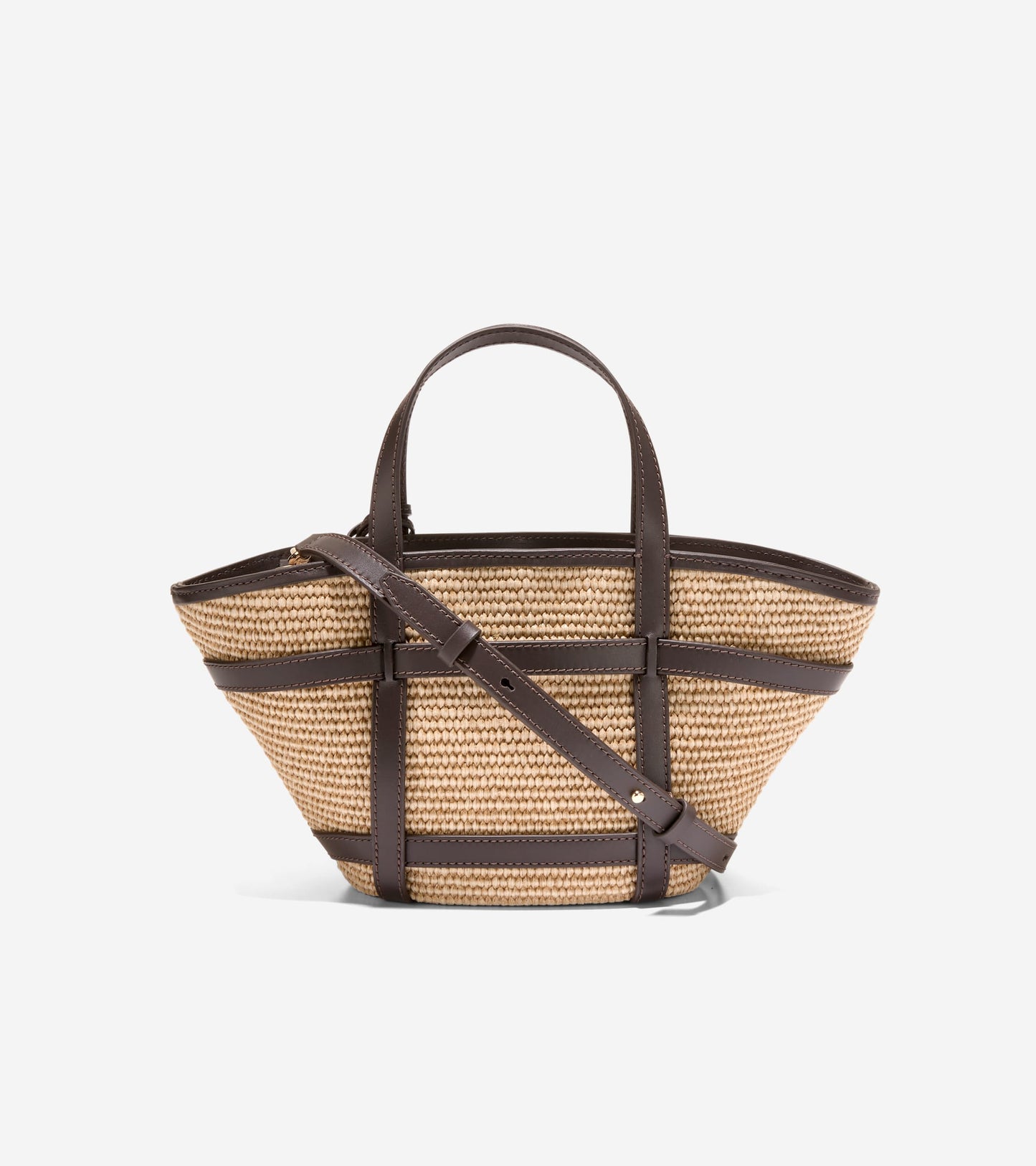 U08158:NATURAL RAFFIA-DARK CHOCOLATE