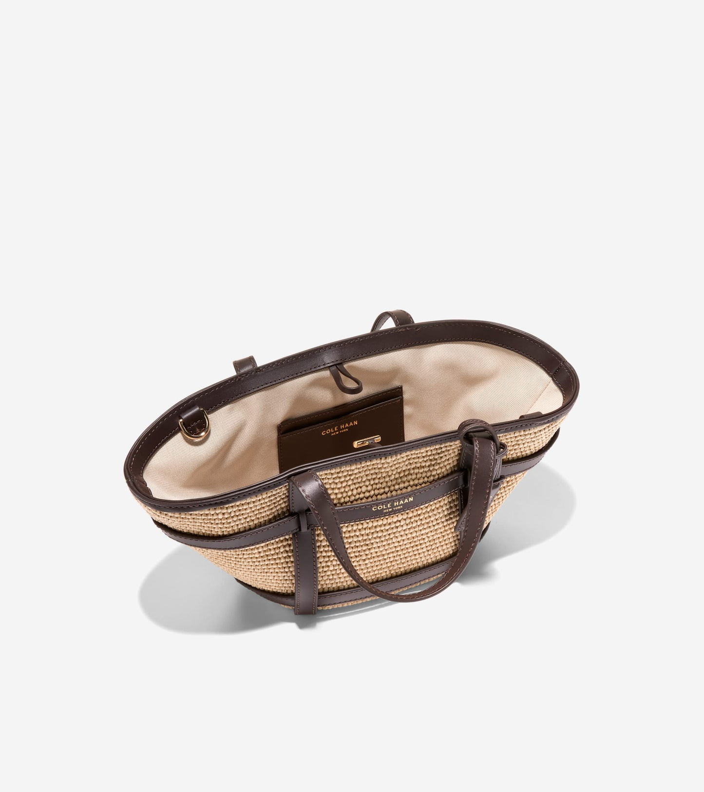 U08158:NATURAL RAFFIA-DARK CHOCOLATE