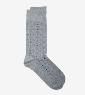 Men's Textured Diamond Dress Crew Socks
