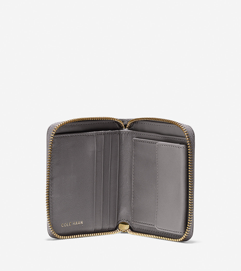 ColeHaan-Benson Small Zip Wallet-u02555-Gray