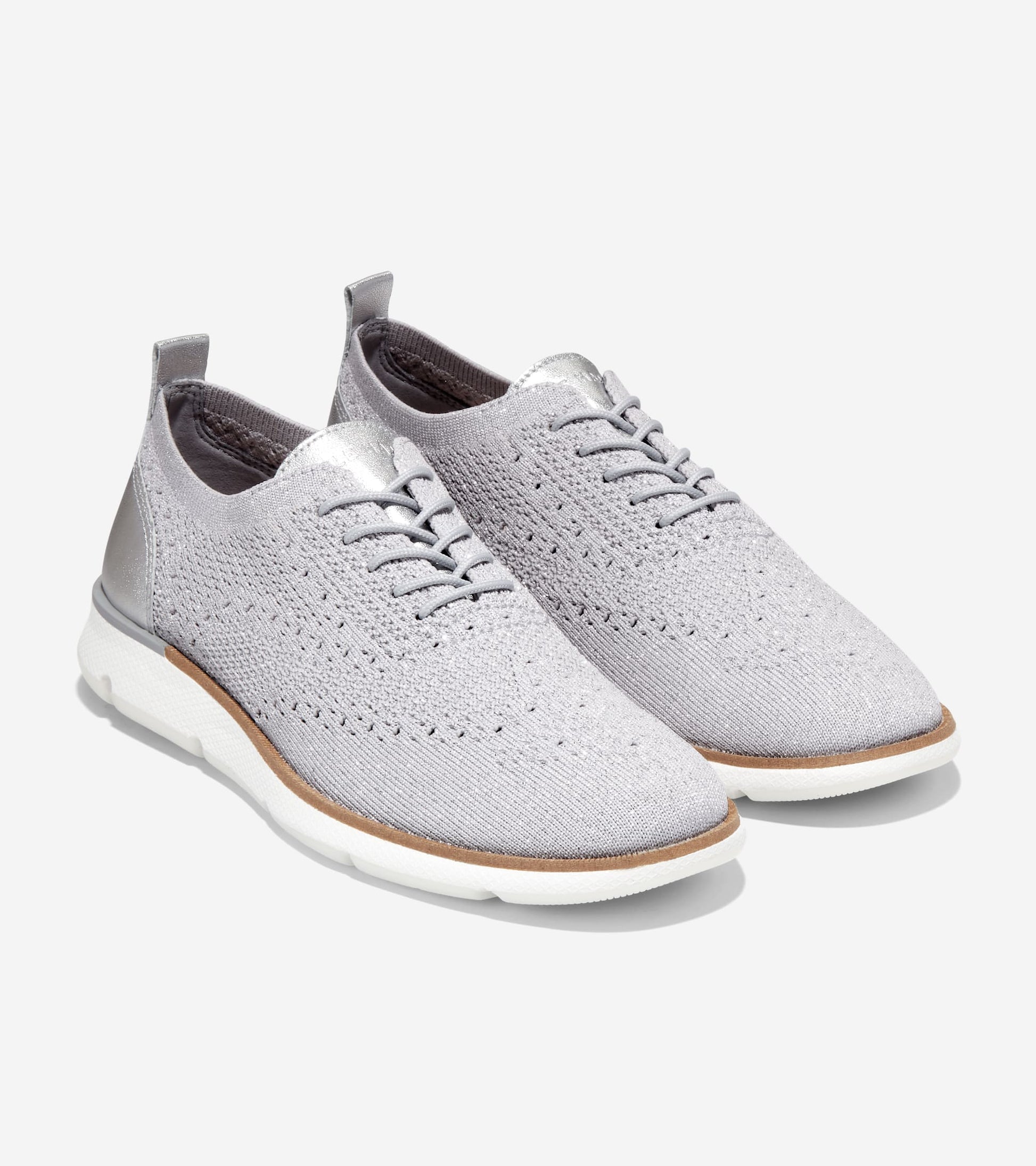 W28830:MICROCHIP/SILVER METALLIC KNIT/OPTIC WHITE