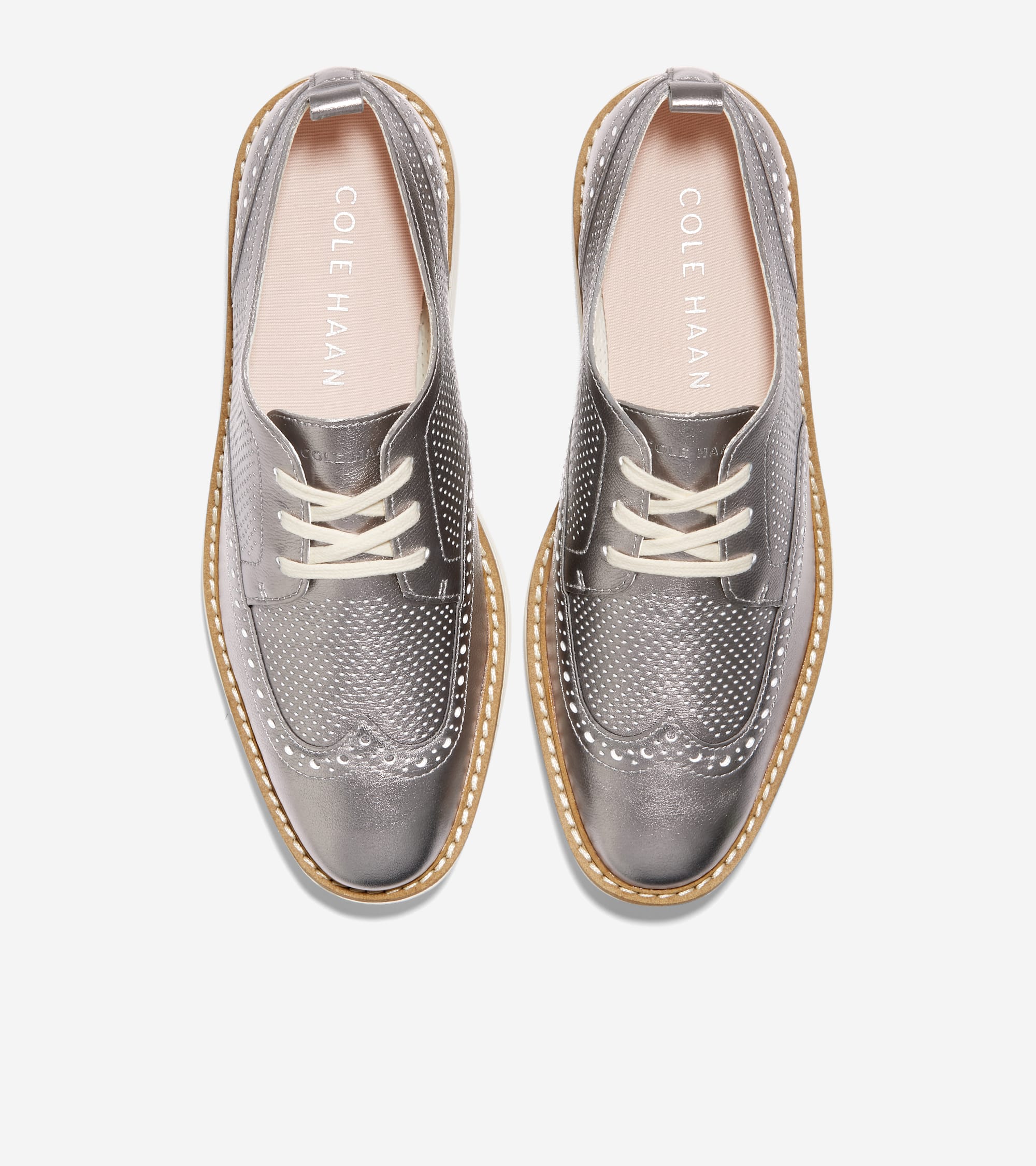 Cole haan metallic oxfords on sale