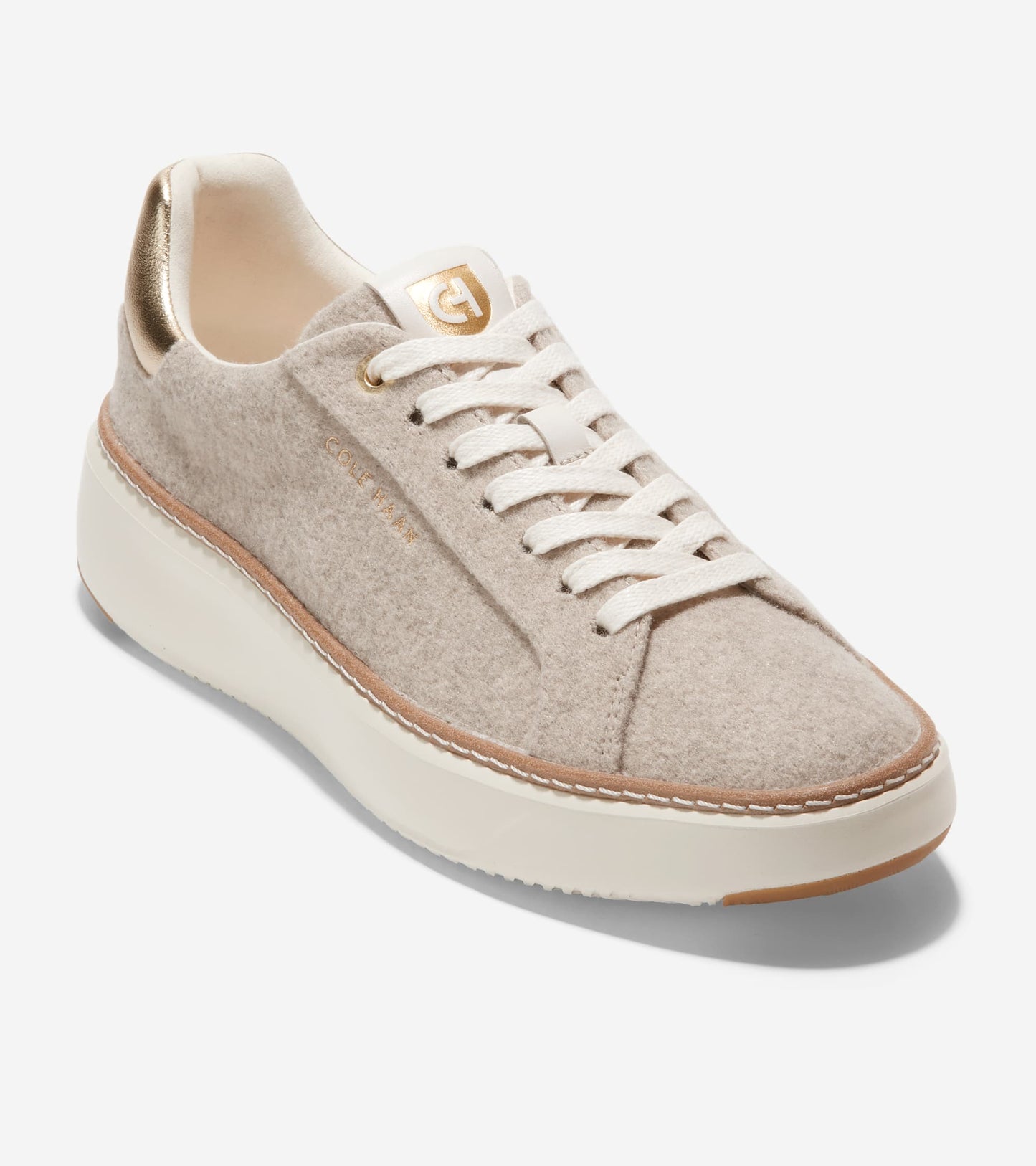 W29760:OATMEAL WOOL/GOLD METALLIC