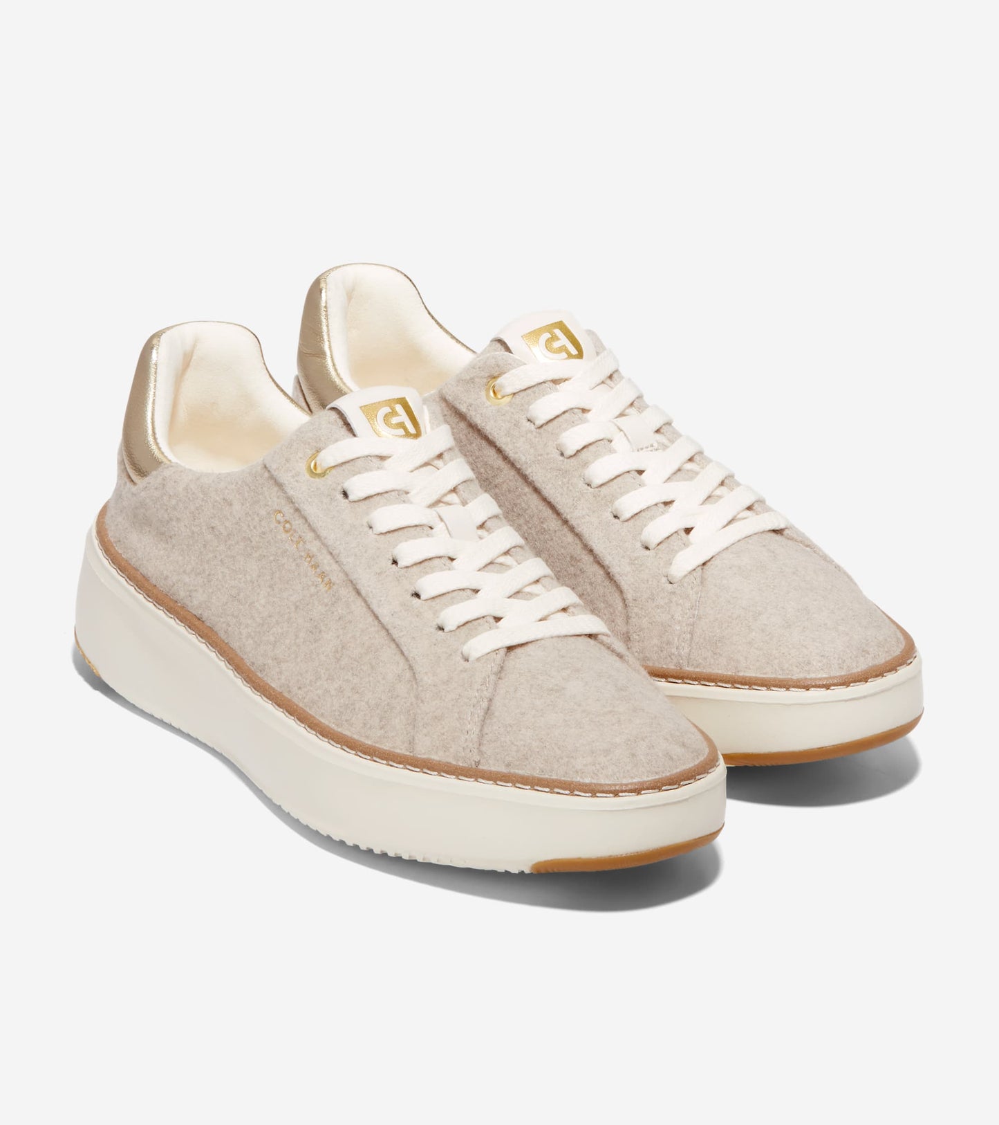 W29760:OATMEAL WOOL/GOLD METALLIC