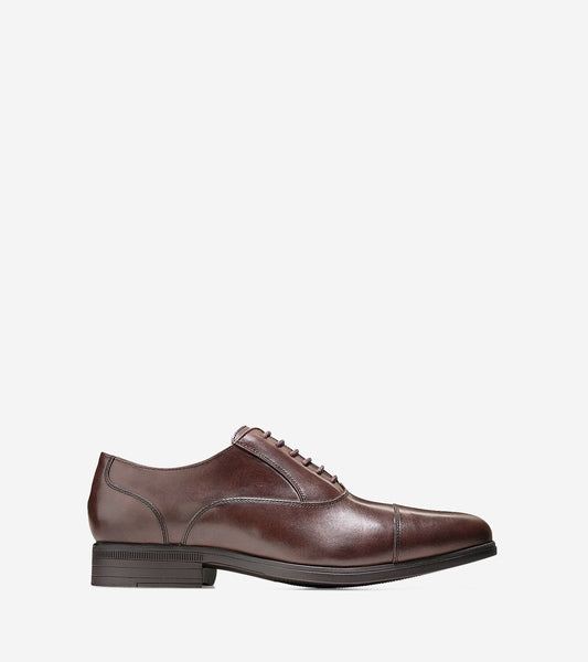 ColeHaan-Madison Waterproof Cap Toe Oxford-c20409-Chestnut Waterproof