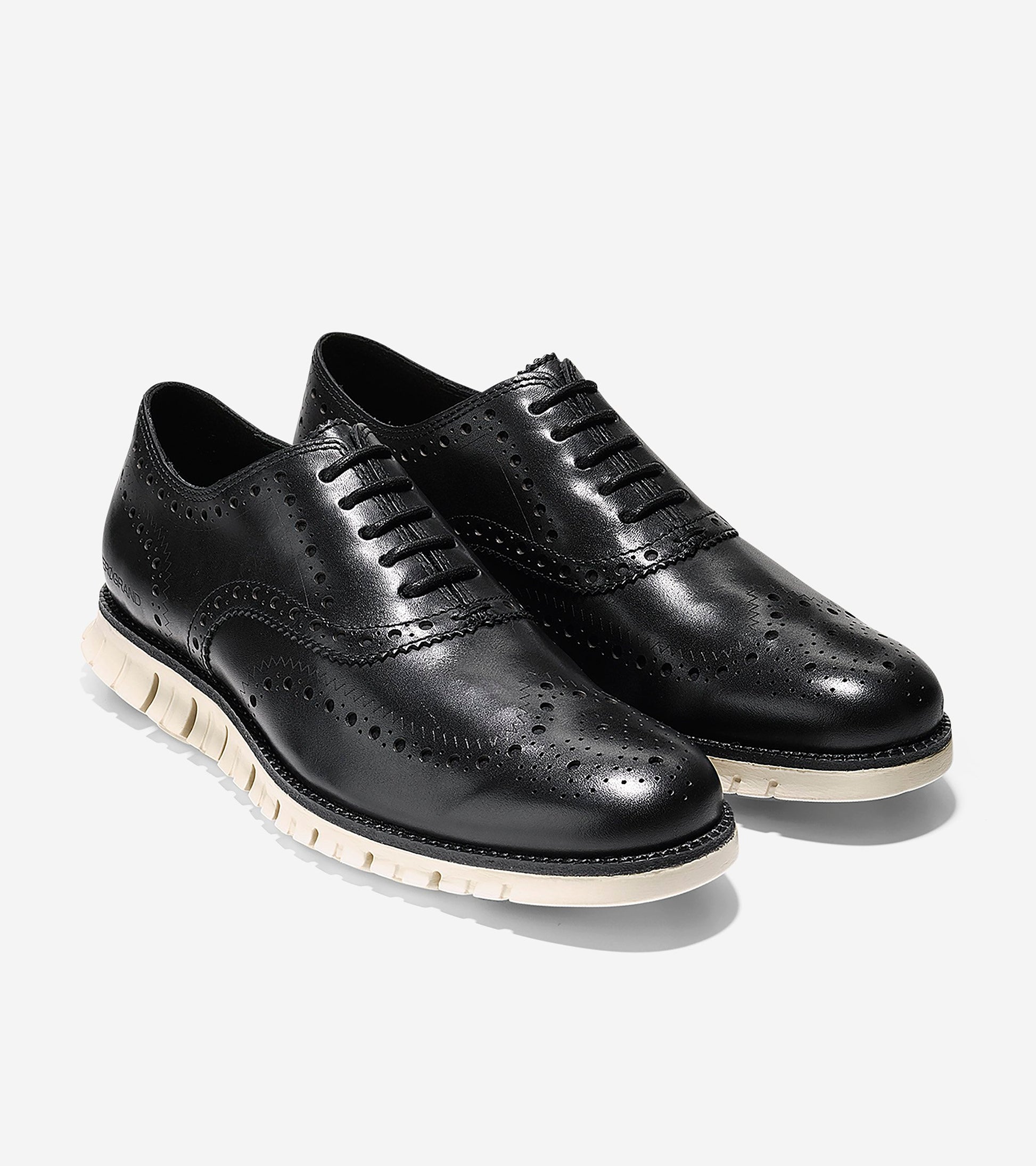 ColeHaan-ZERØGRAND Wingtip Oxford-c20720-Black-White