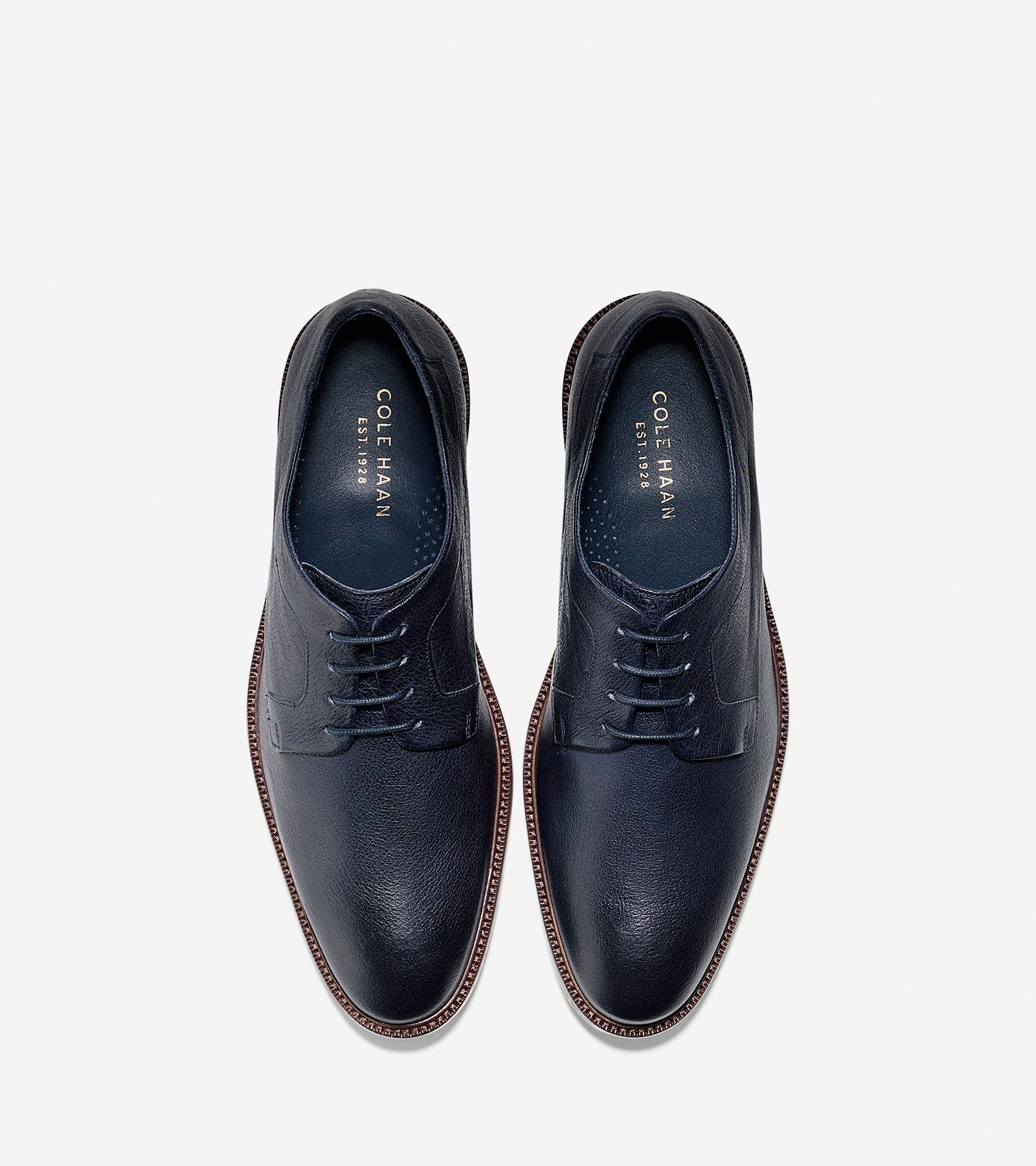 ColeHaan-Warren Plain Toe Oxford-c21428-Blazer Blue Tumble