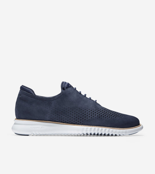 ColeHaan-2.ZERØGRAND Lined Laser Wingtip Oxford-c23806-Marine Blue Nubuck