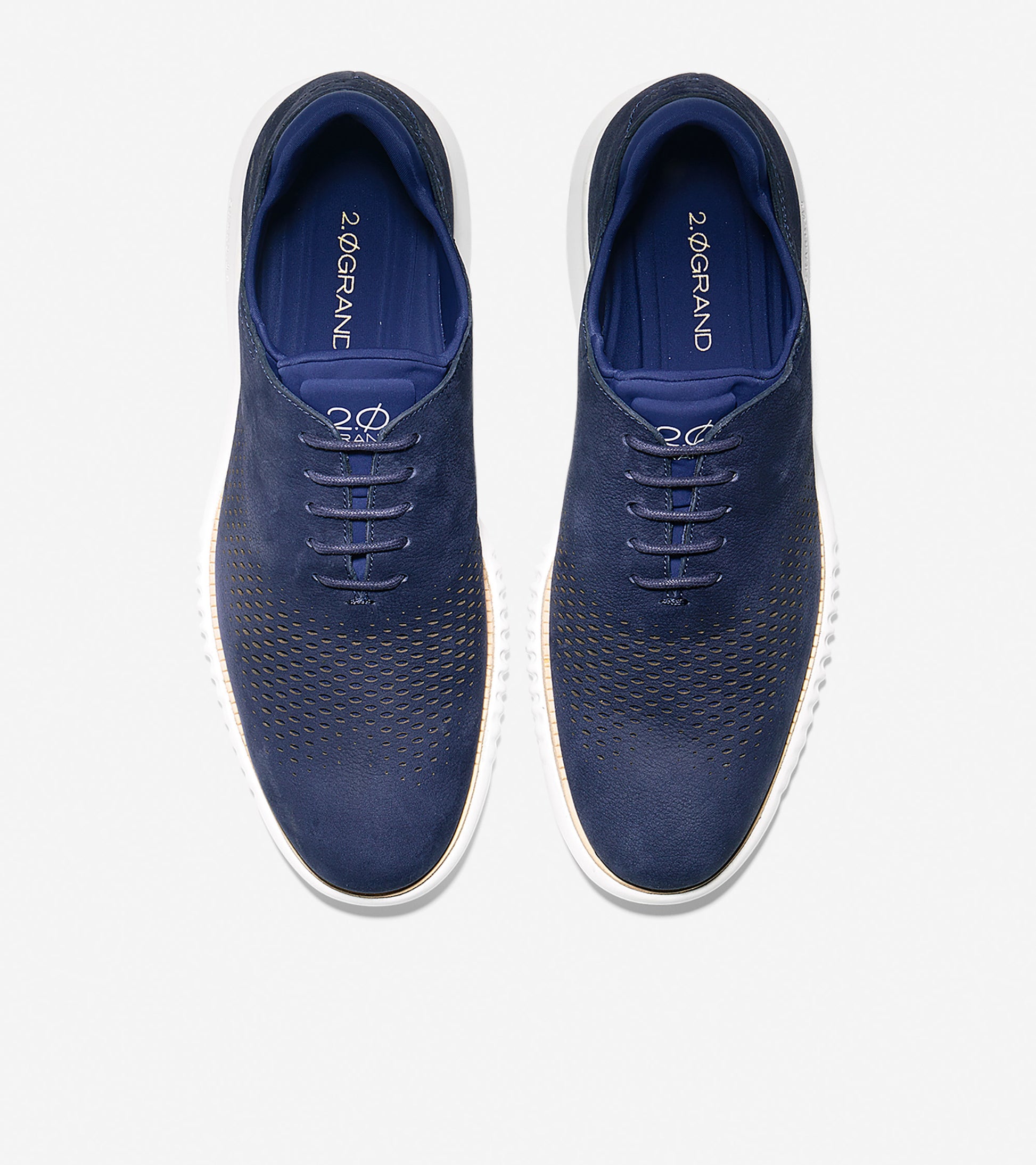 ColeHaan-2.ZERØGRAND Lined Laser Wingtip Oxford-c23806-Marine Blue Nubuck