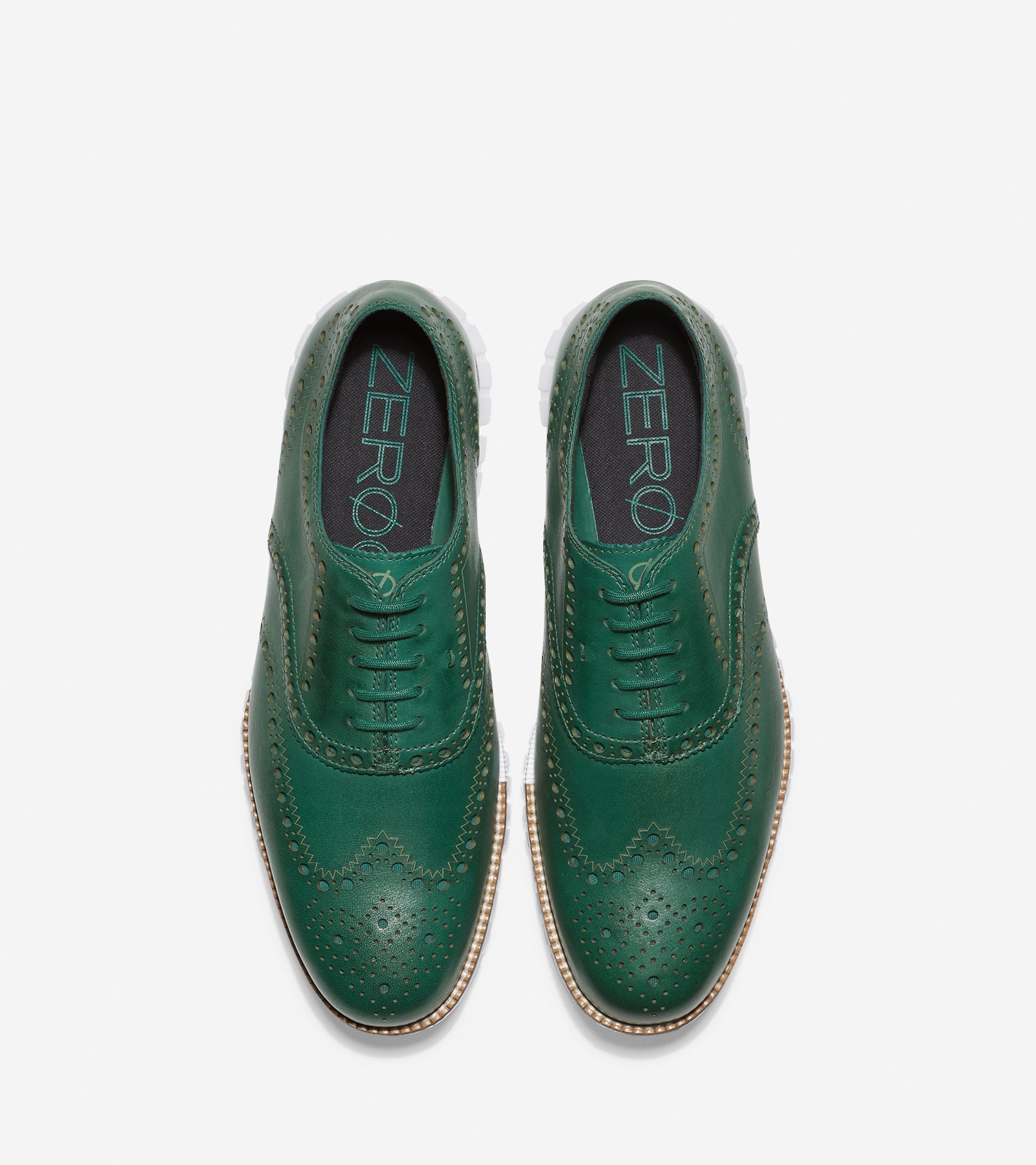 ColeHaan-ZERØGRAND Wingtip Oxford-c24114-Evergreen Leather-white