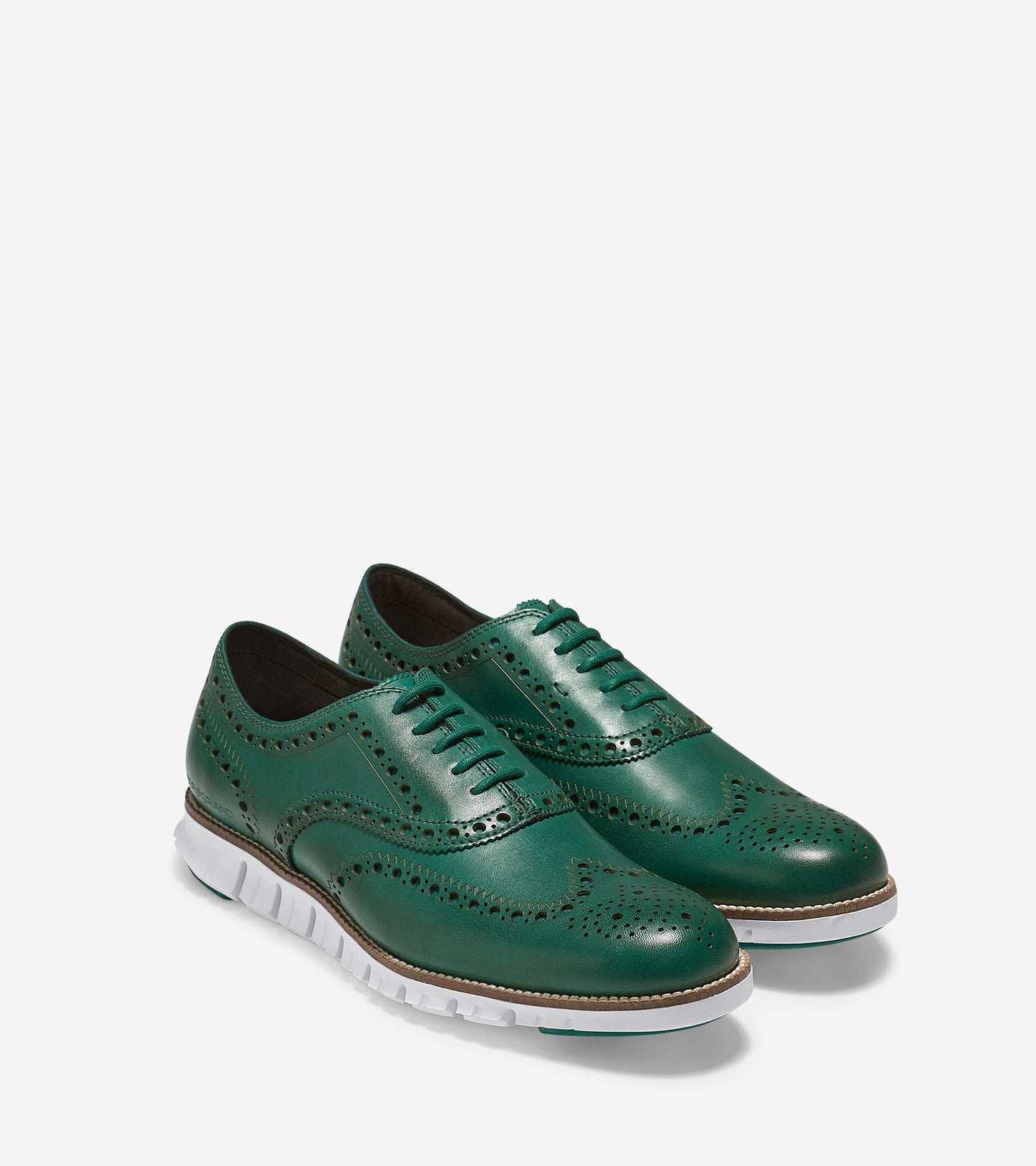 ColeHaan-ZERØGRAND Wingtip Oxford-c24114-Evergreen Leather-white