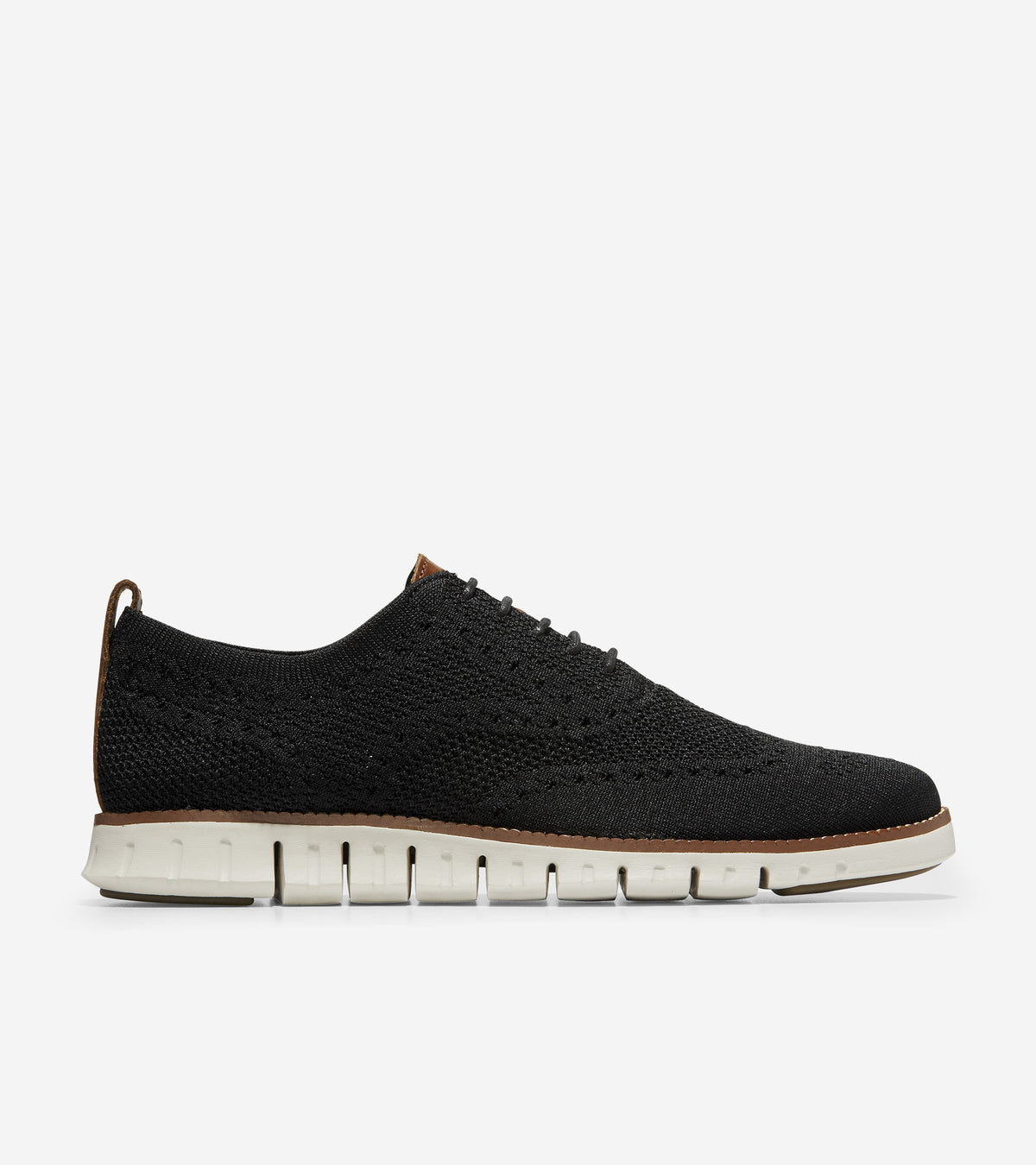 ZERØGRAND Wingtip Oxford-C24948-BLACK STITCHLITE™-IVORY  display picture 1