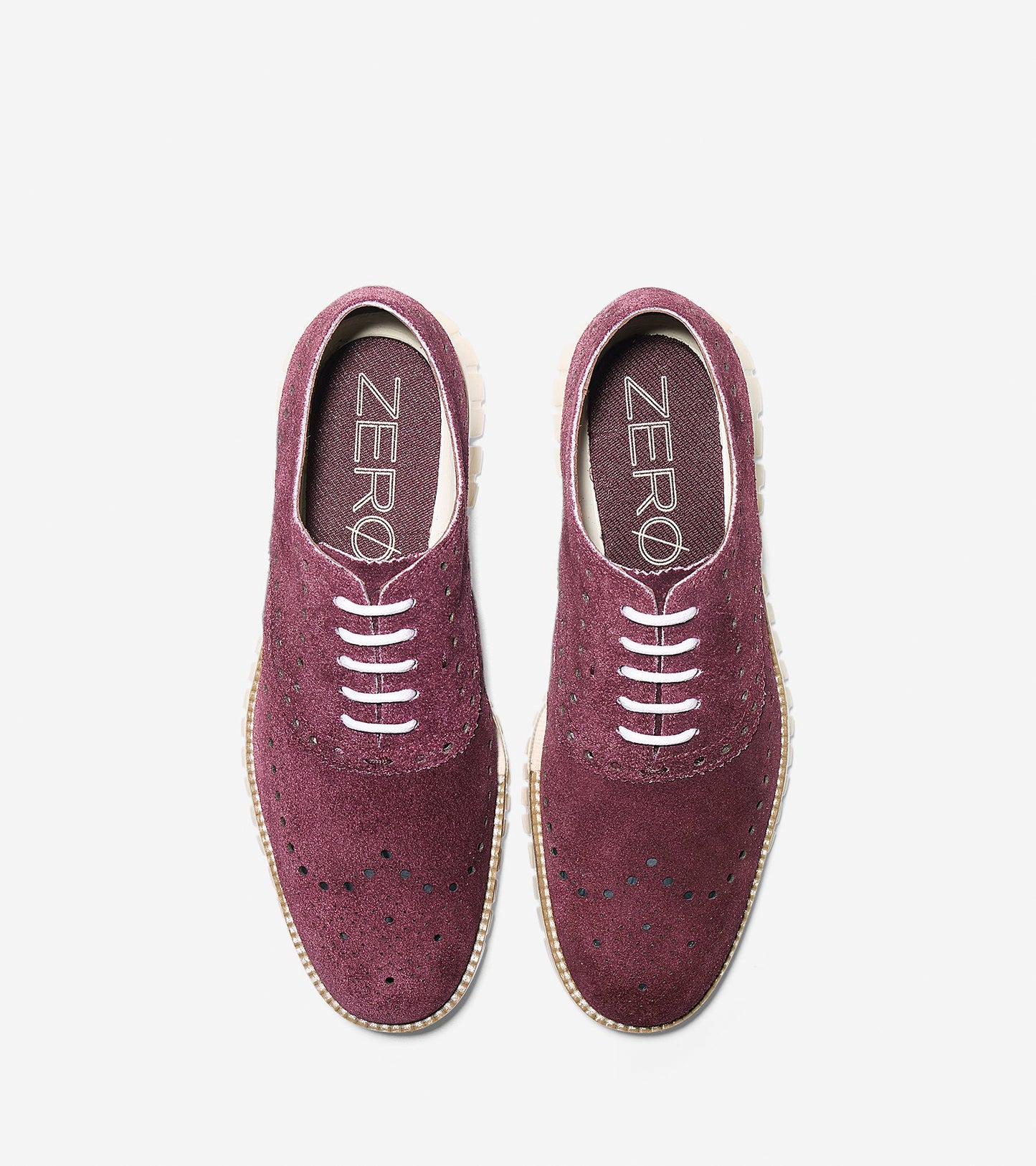 ColeHaan-ZERØGRAND Wingtip Oxford-c25027-Berry Suede