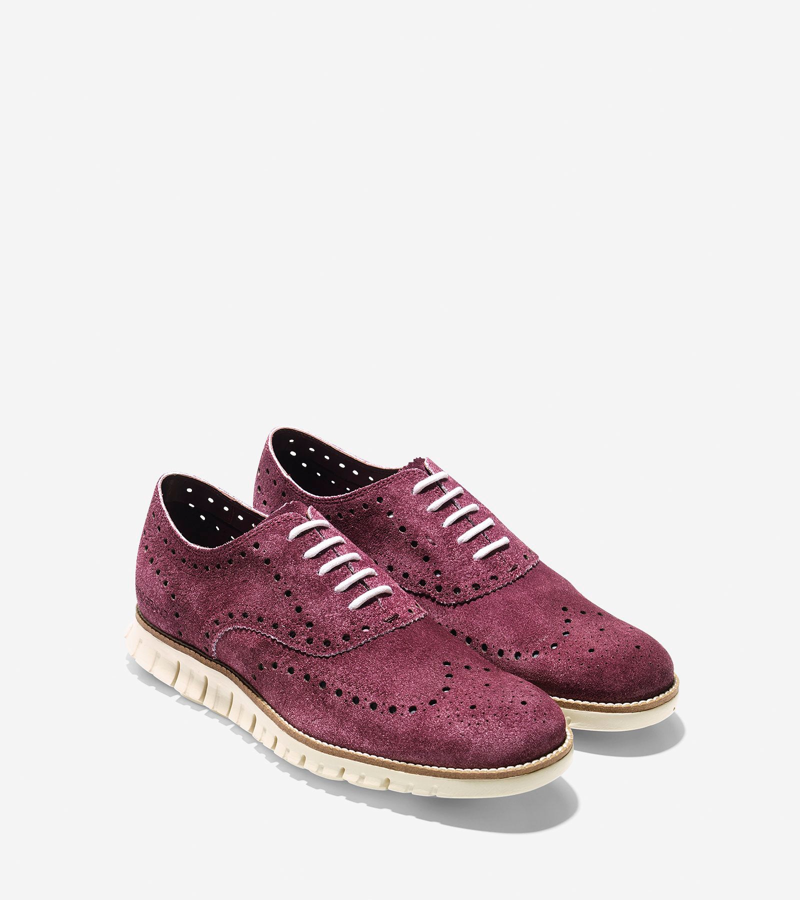 ColeHaan-ZERØGRAND Wingtip Oxford-c25027-Berry Suede